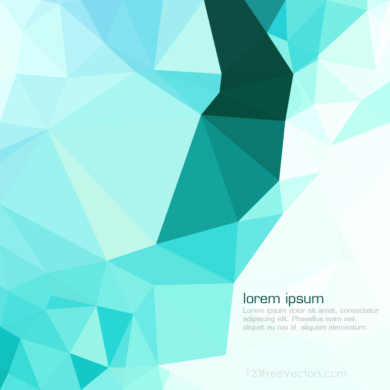Turquoise Low Poly Background Illustrator