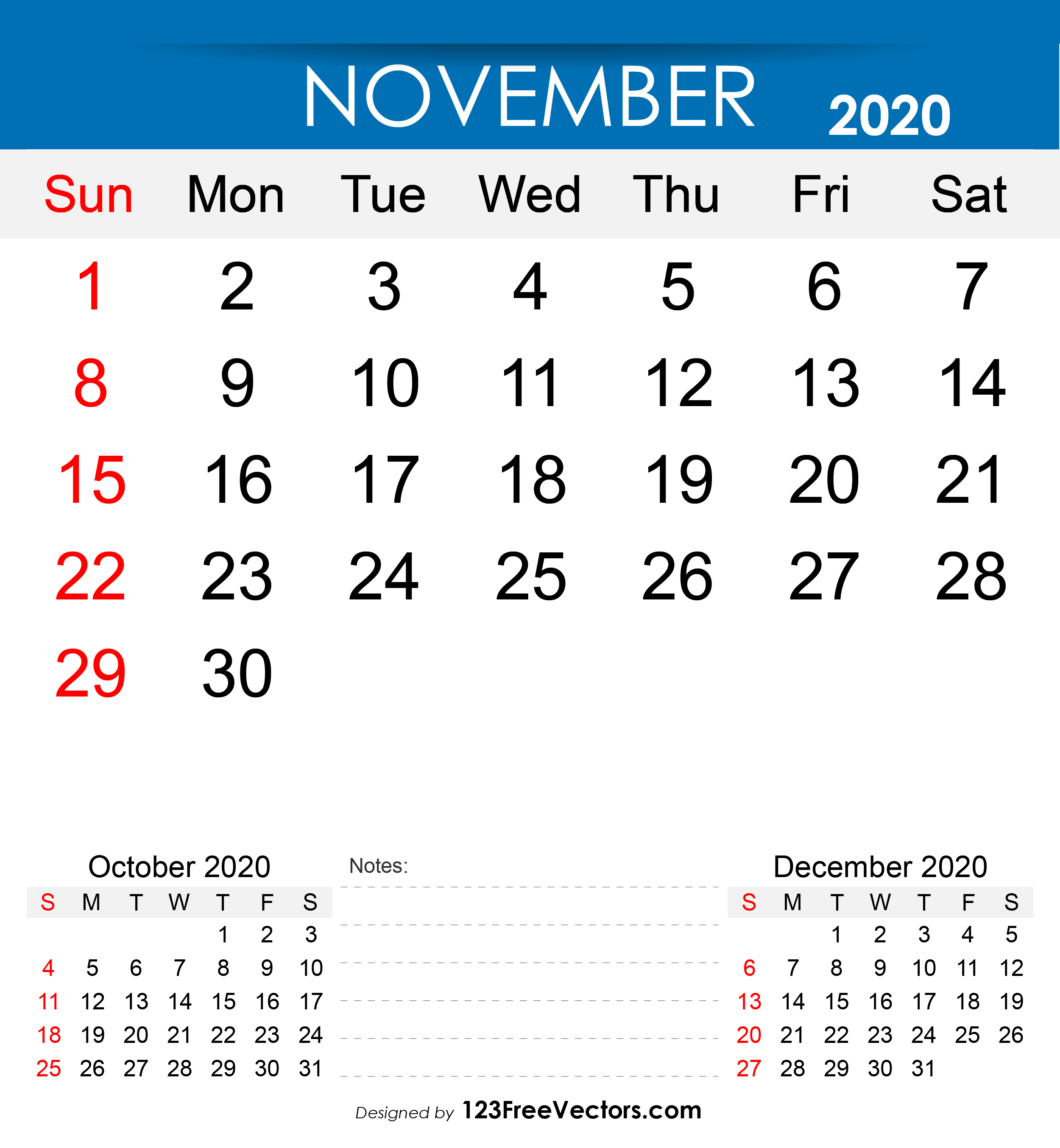 Calendar november 2020 November 2020