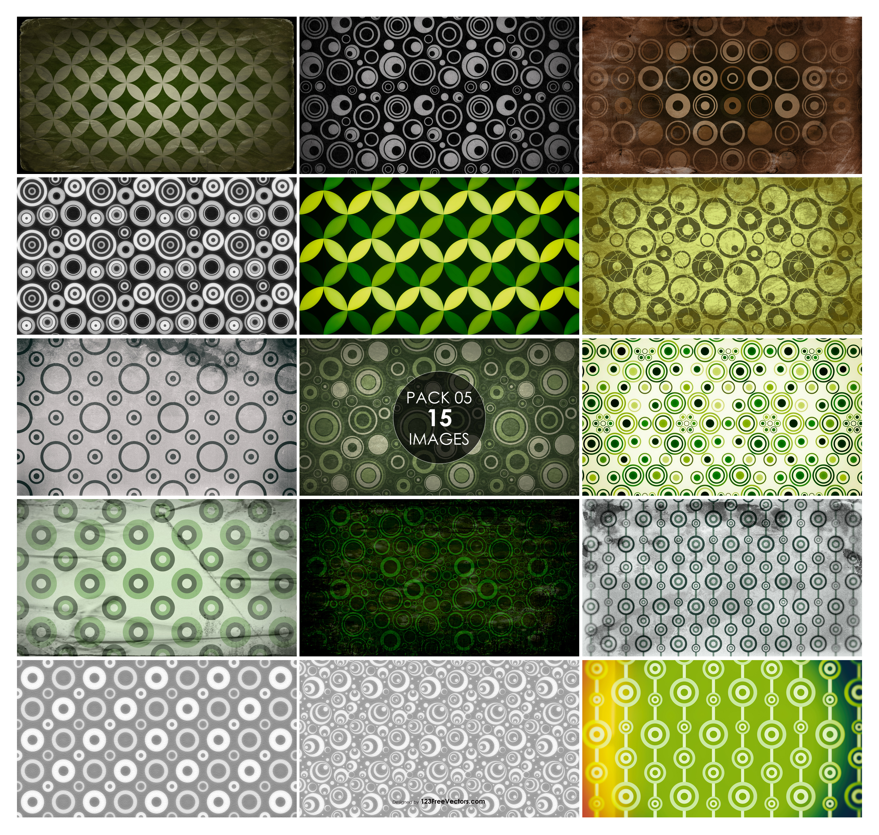 Retro Circle Patterns Pack