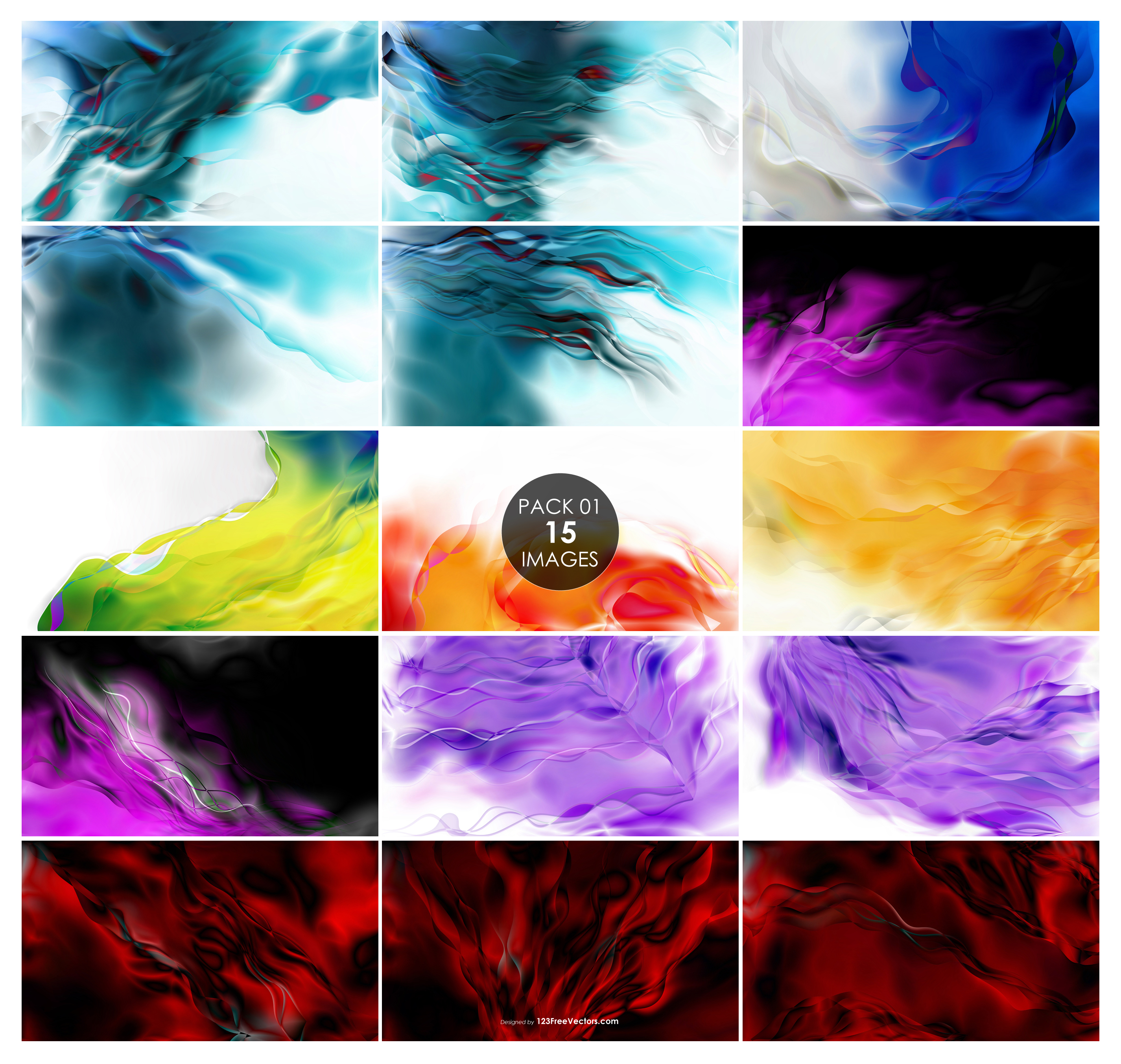 Abstract Wavy Backgrounds Pack