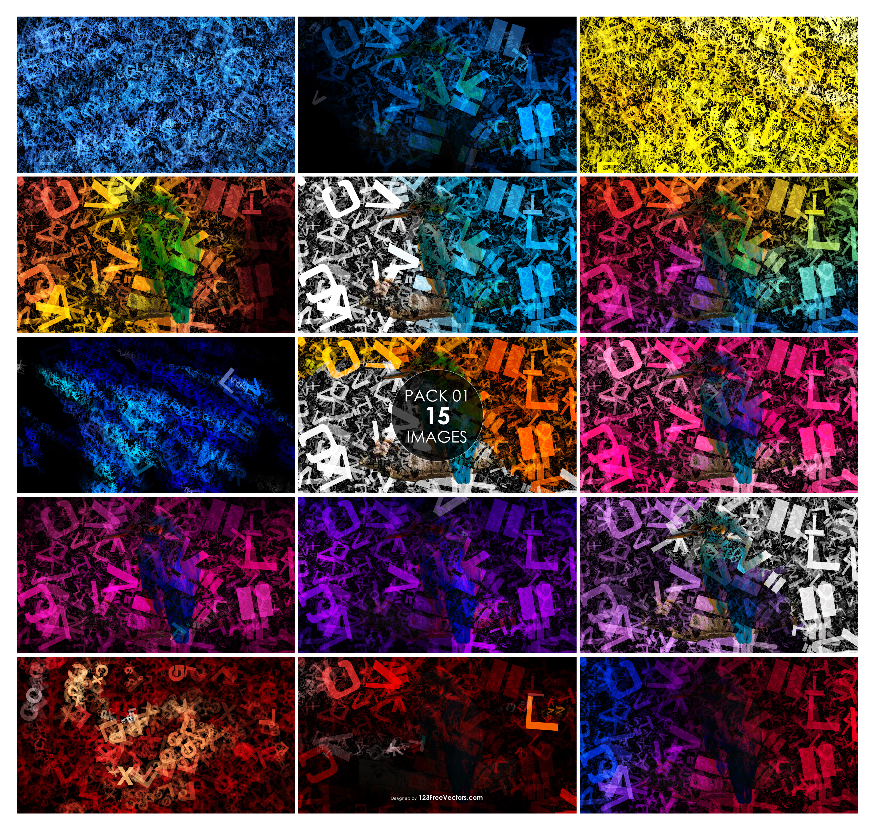 15 Letters Texture Pack 01