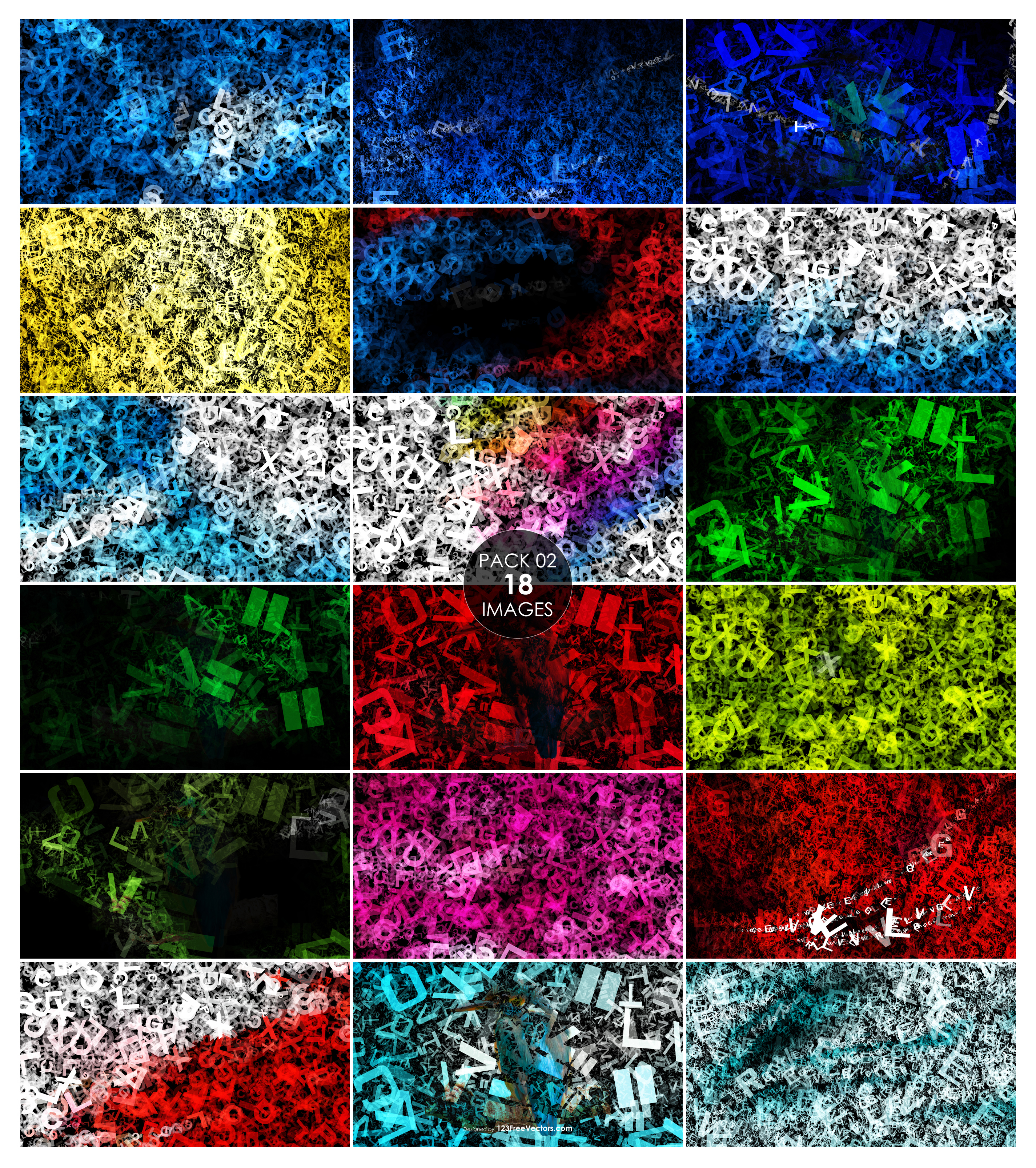 18 Letters Texture Pack 02