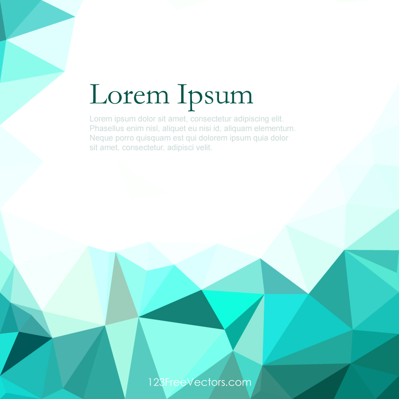 Turquoise Abstract Polygonal Background Free