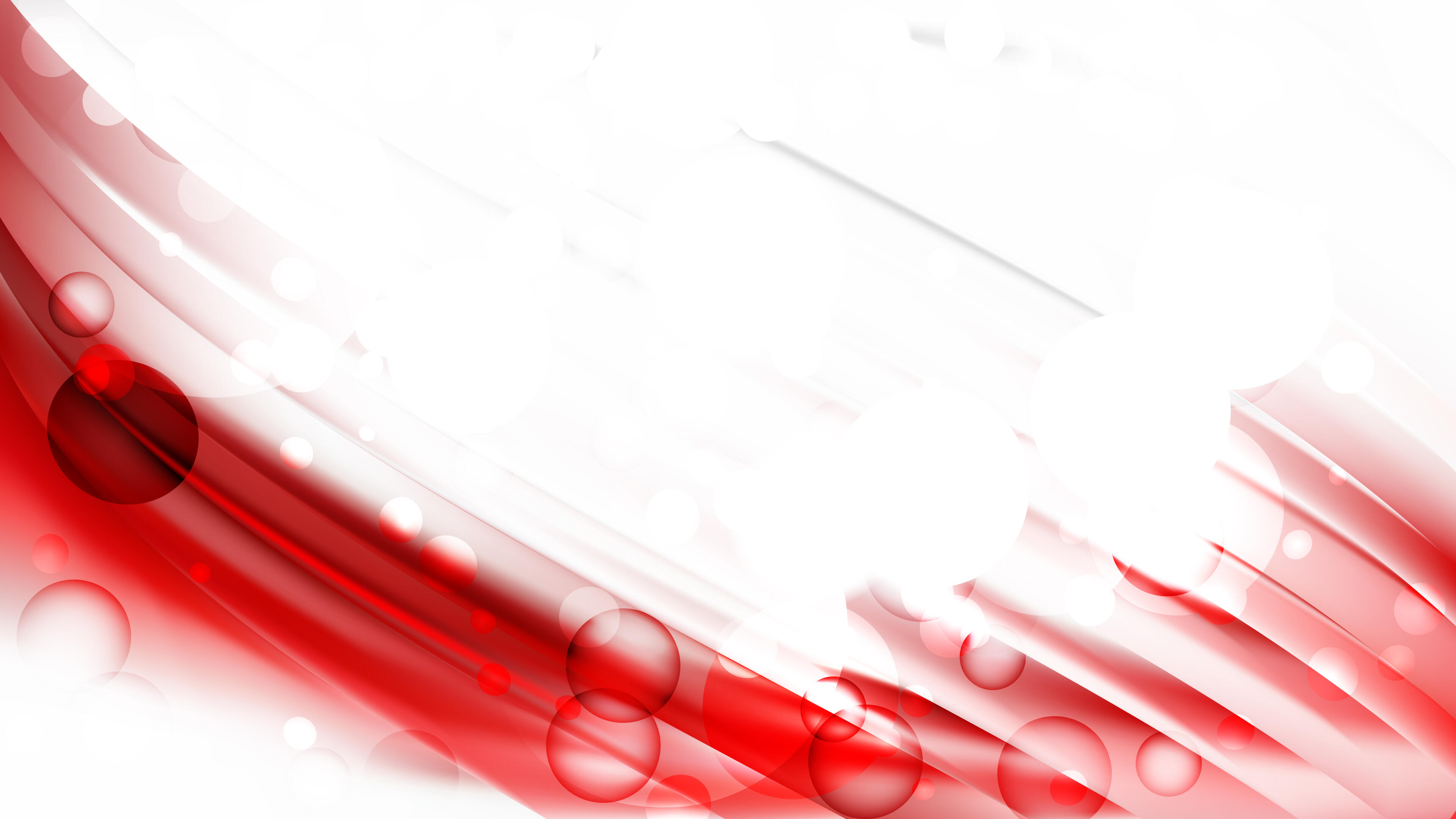 Red and White Abstract Bubbles