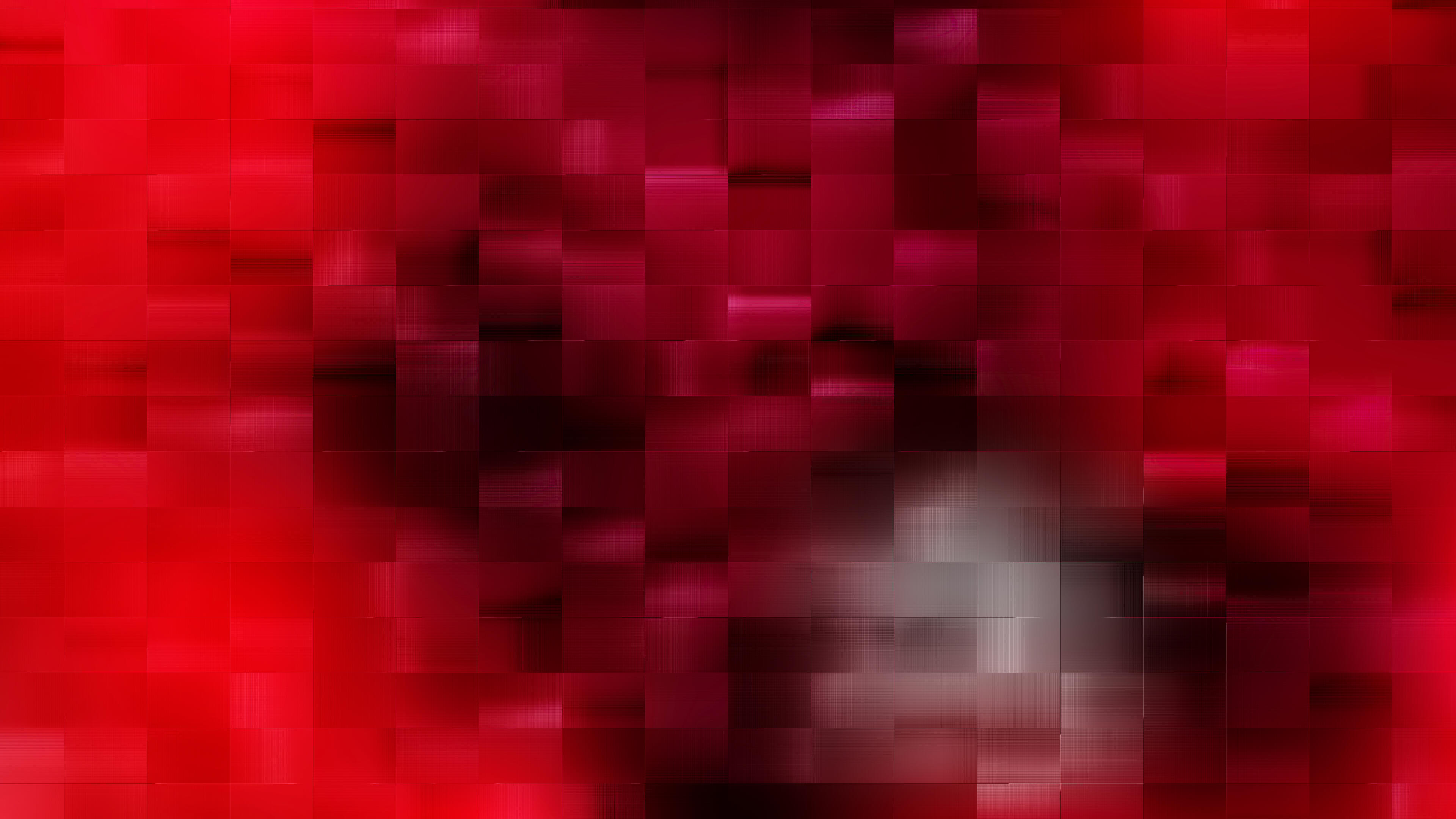 Red Grid Abstract
