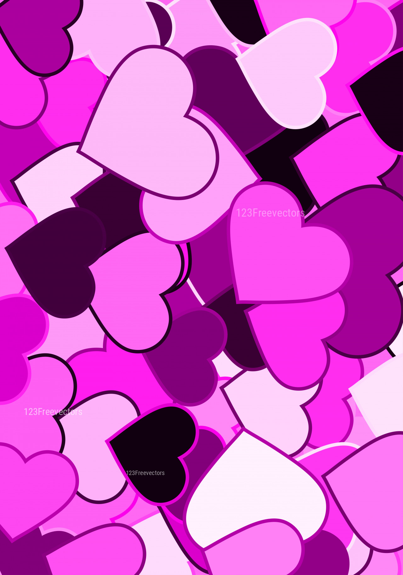 Purple Neon Heart Abstract  Mobile Abyss