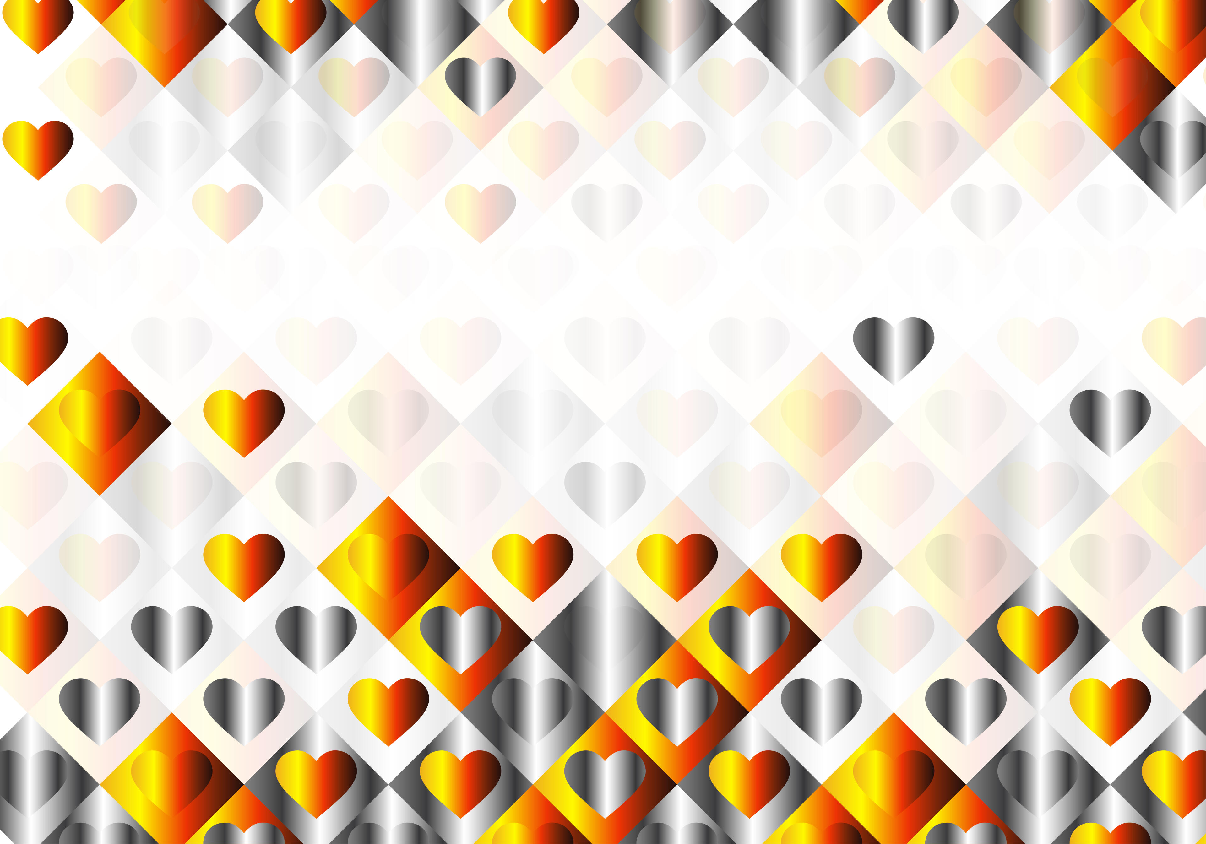 Orange and White February Background Graphic
