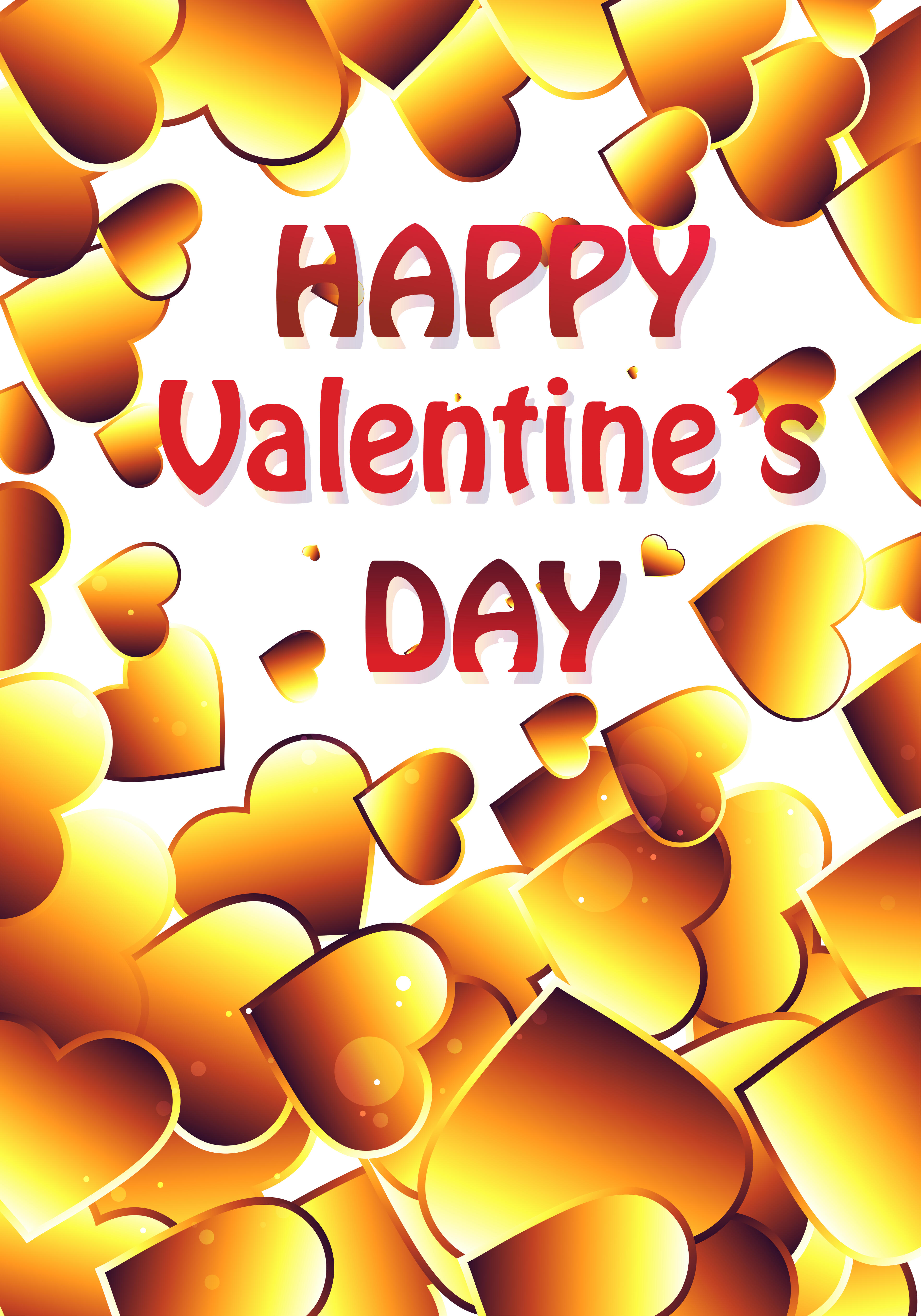 Orange and White Heart Background