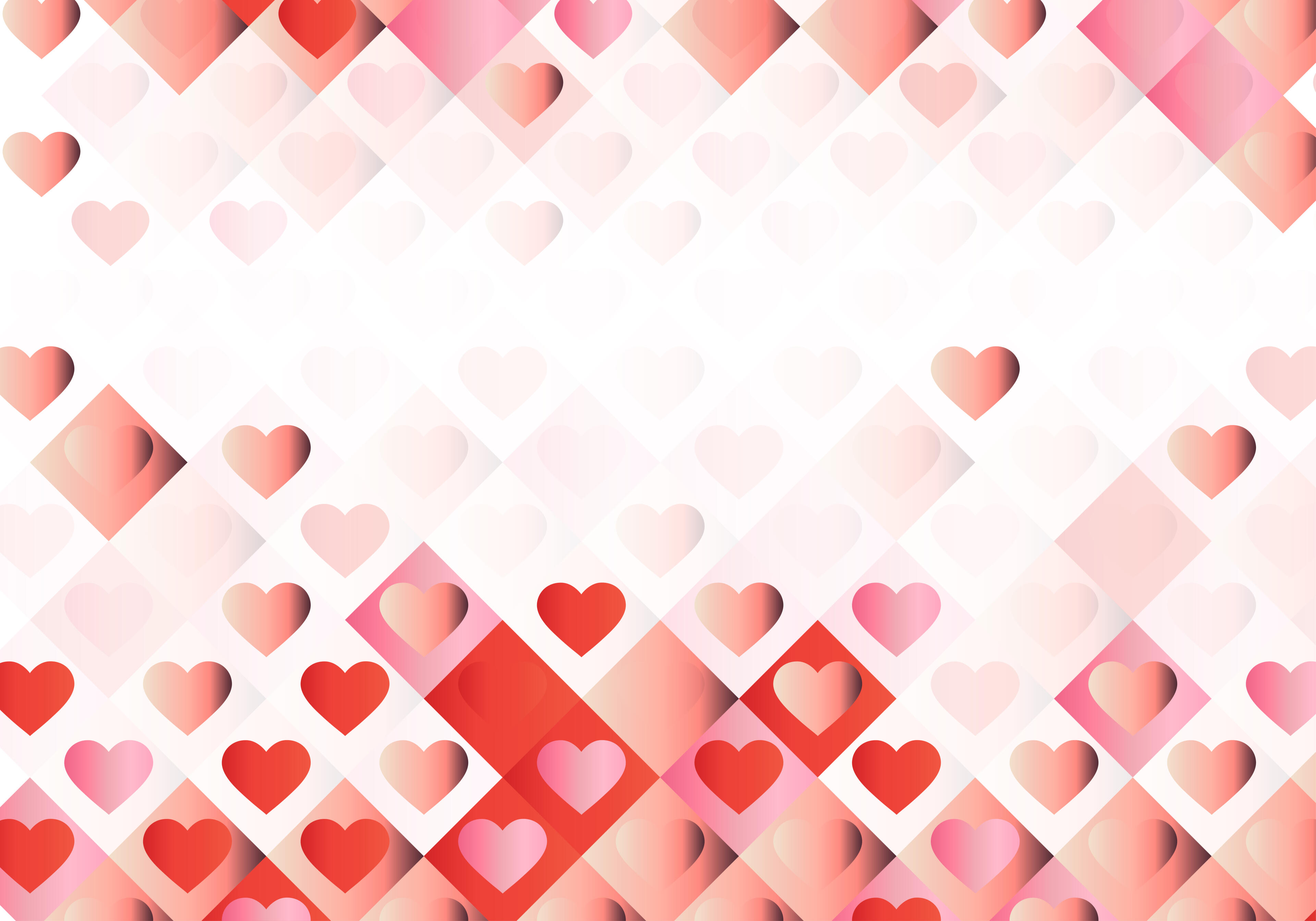 Pink and White Heart Background Vector