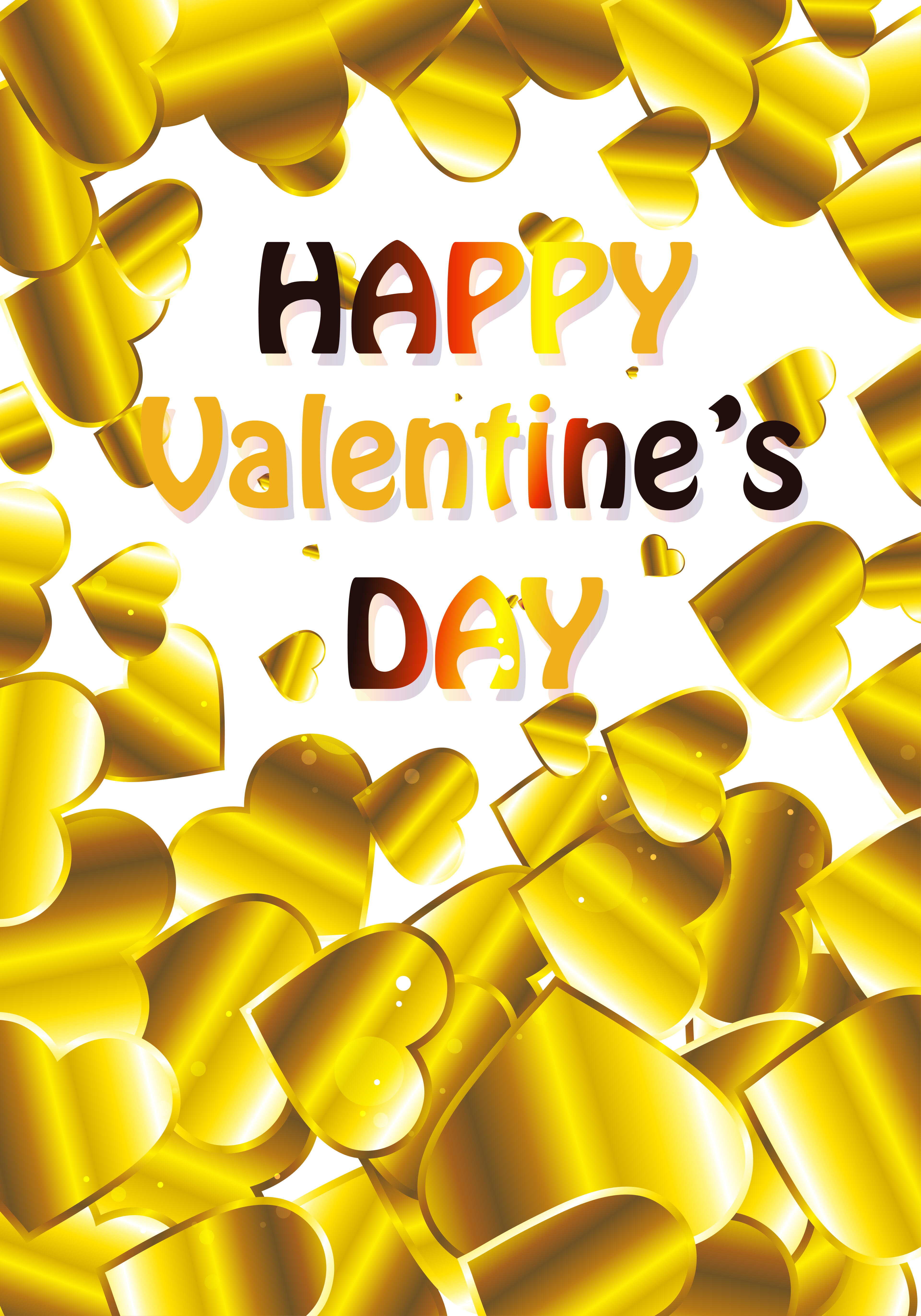 White and Gold Love Background