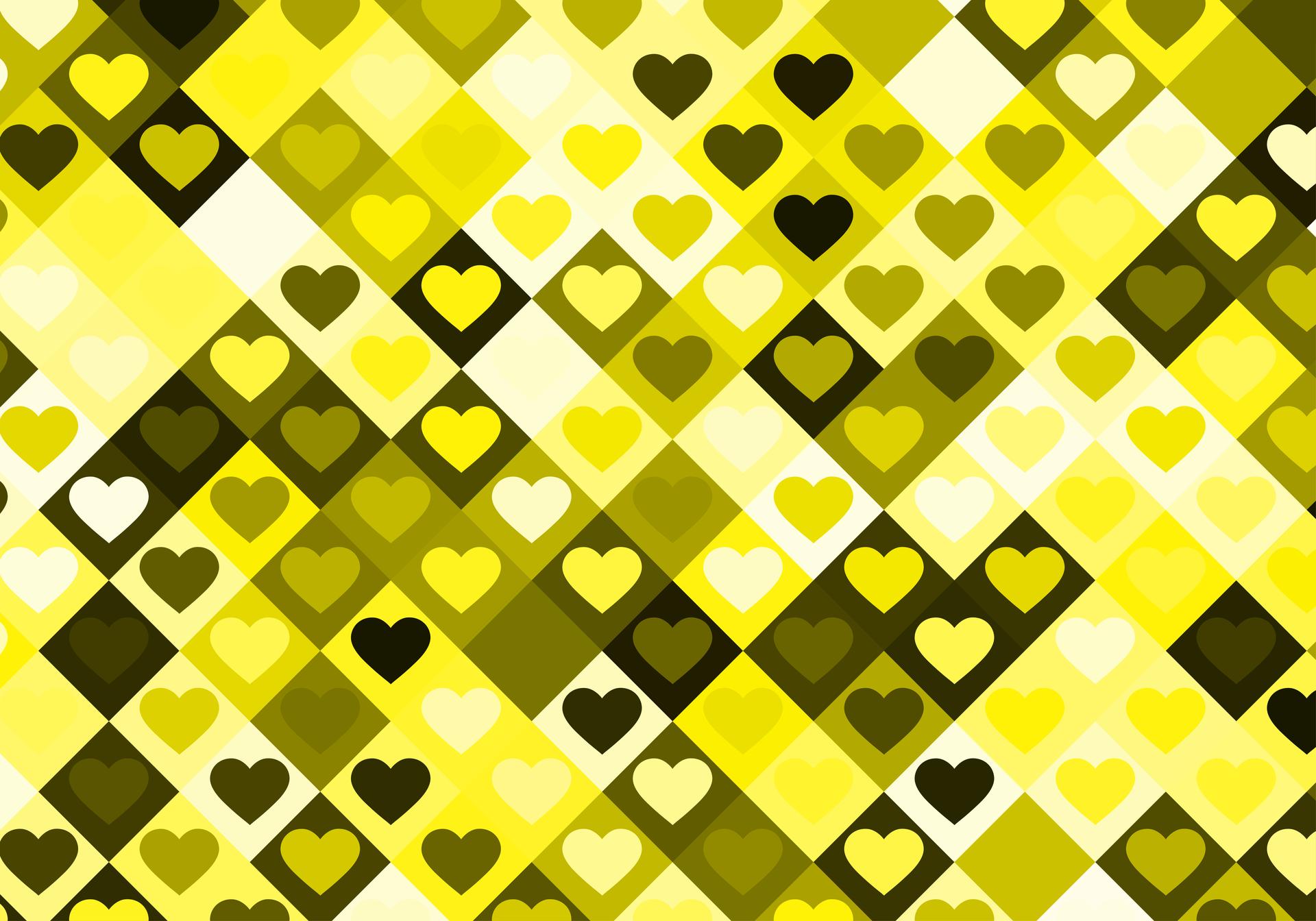 Green and Yellow Valentine Background