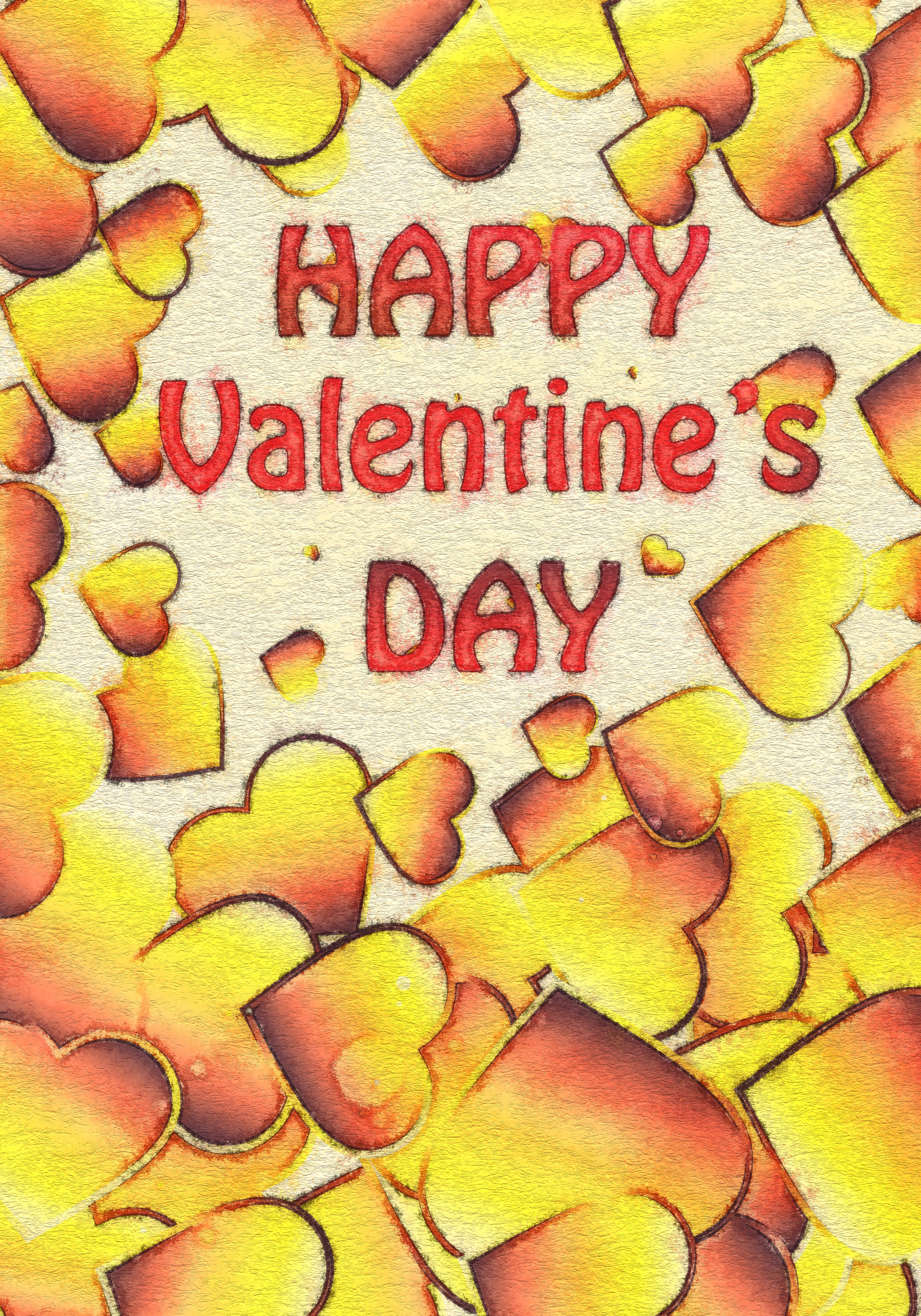 Happy Valentine's Day Heart Art