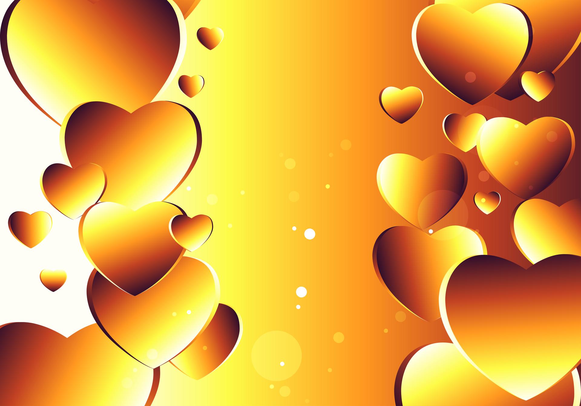 Orange and Yellow Valentine Background Illustrator