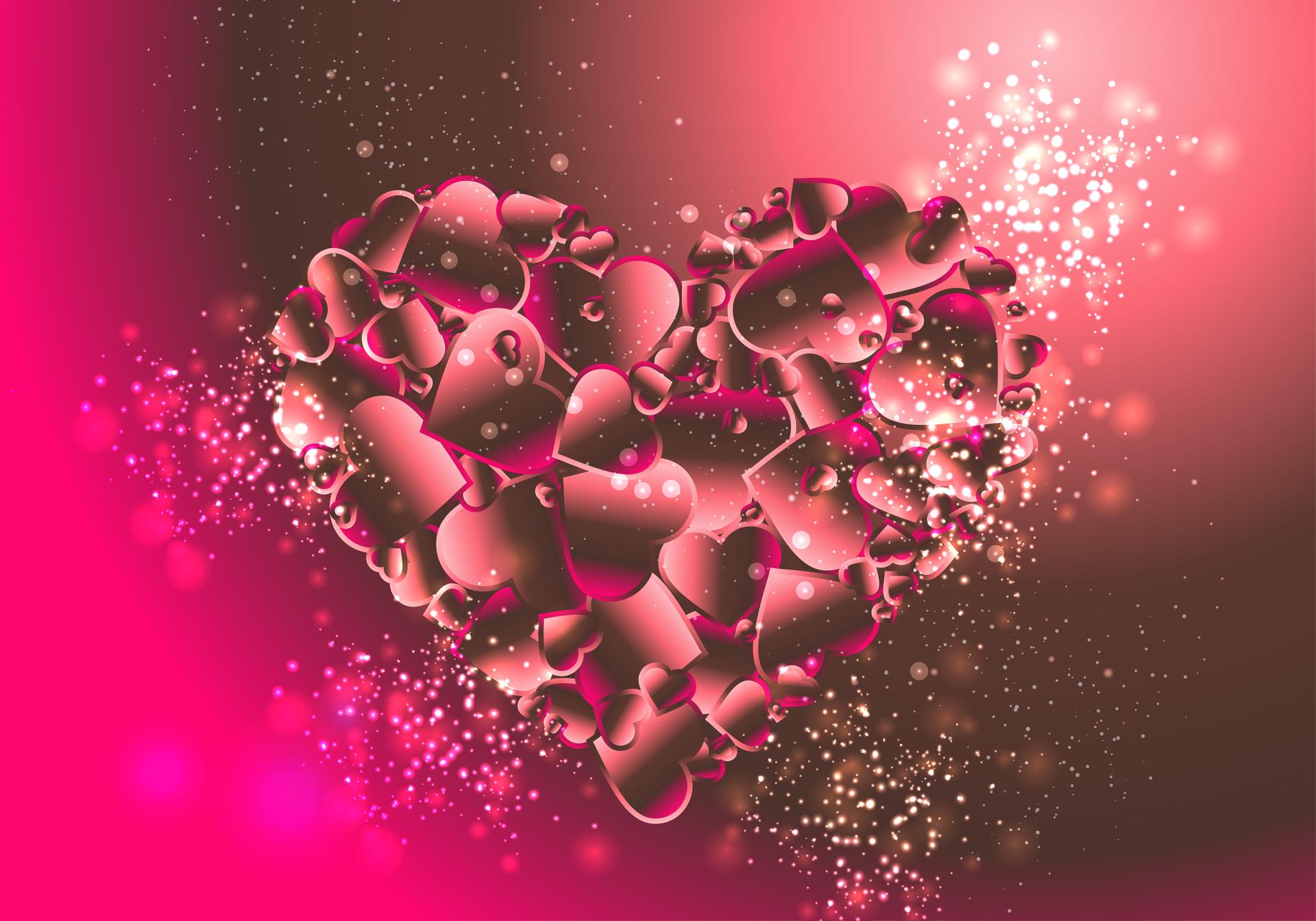 Pink and Brown Valentines Background Graphic