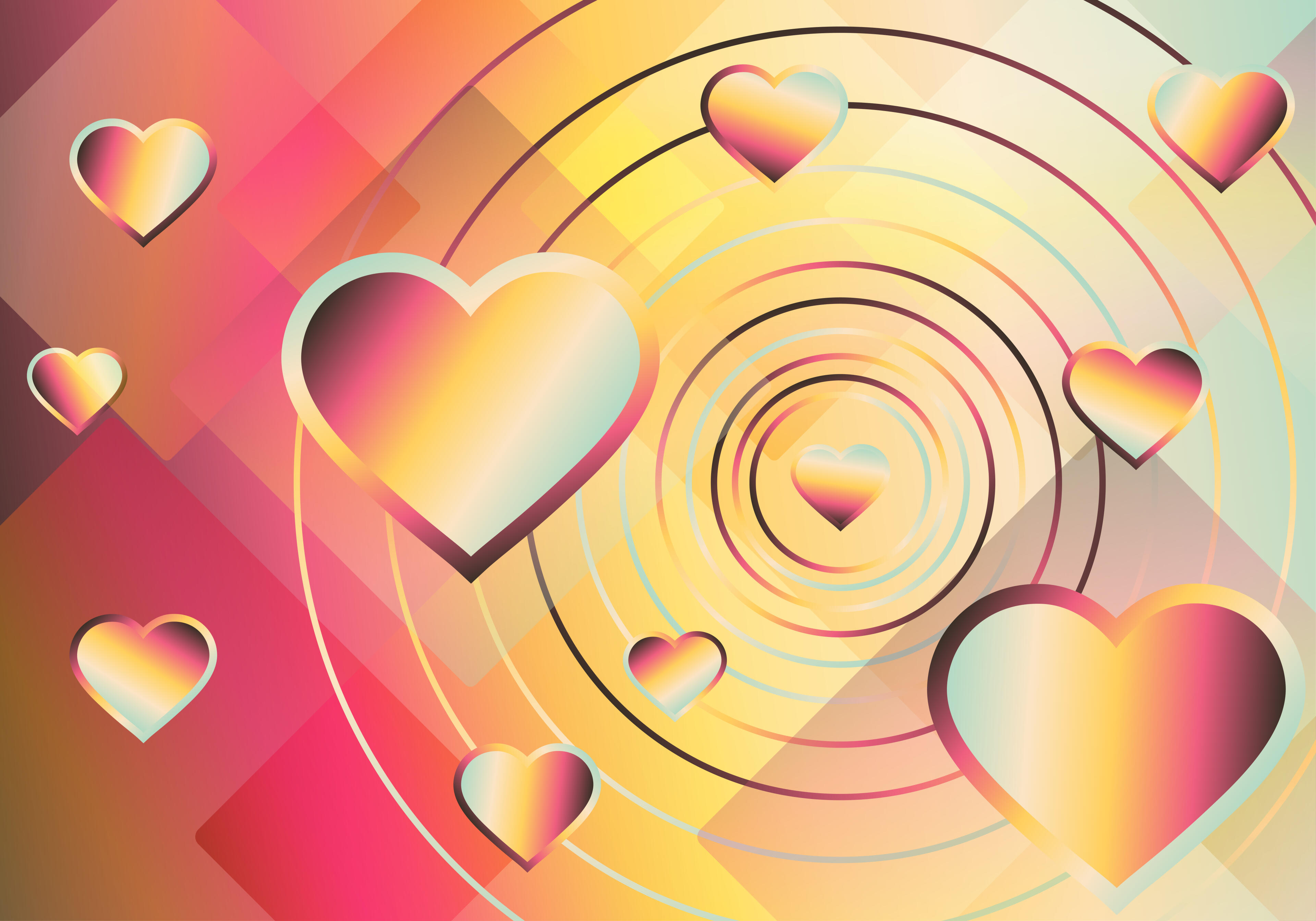 Pink and Orange Romance Background