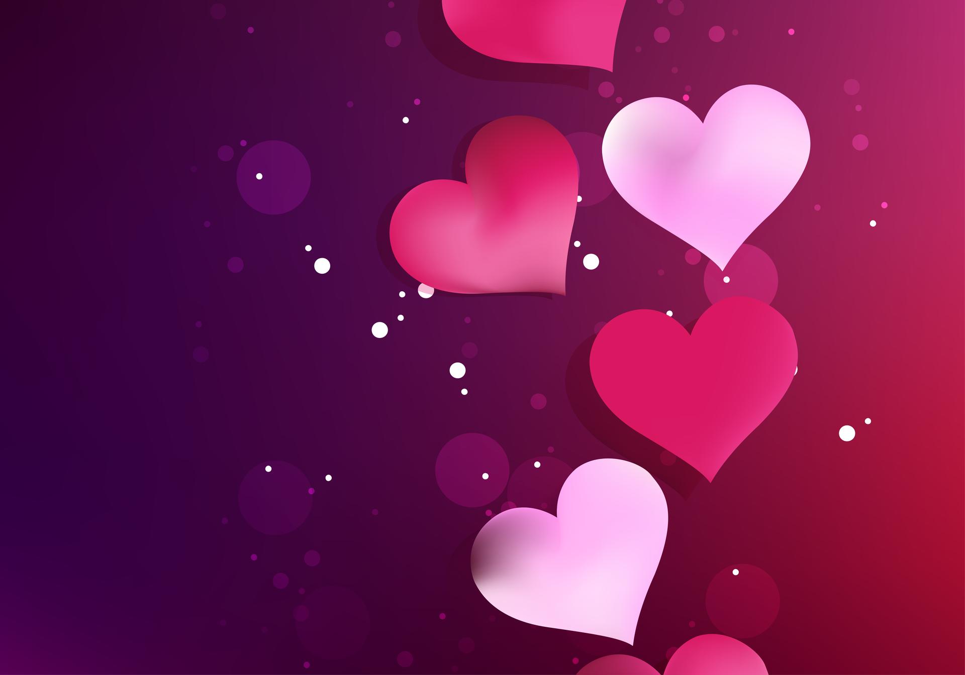 Pink and Purple Valentines Day Background