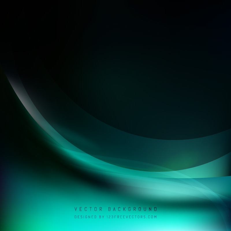 Black Turquoise Wave Background Design