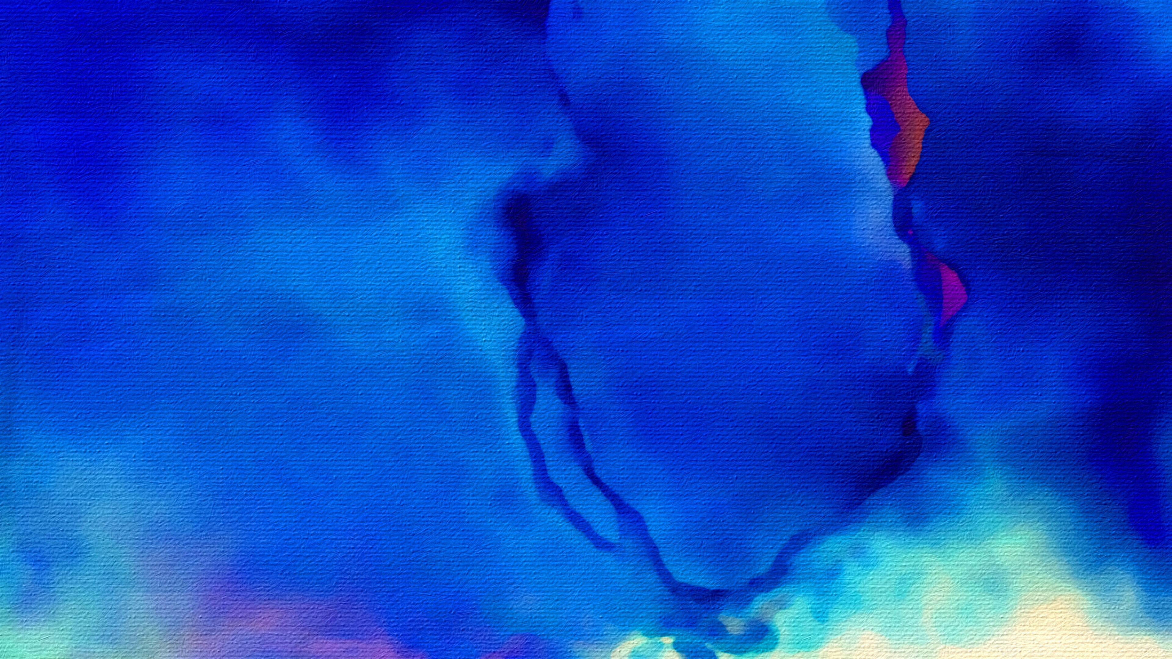 Abstract Blue Fluid Art