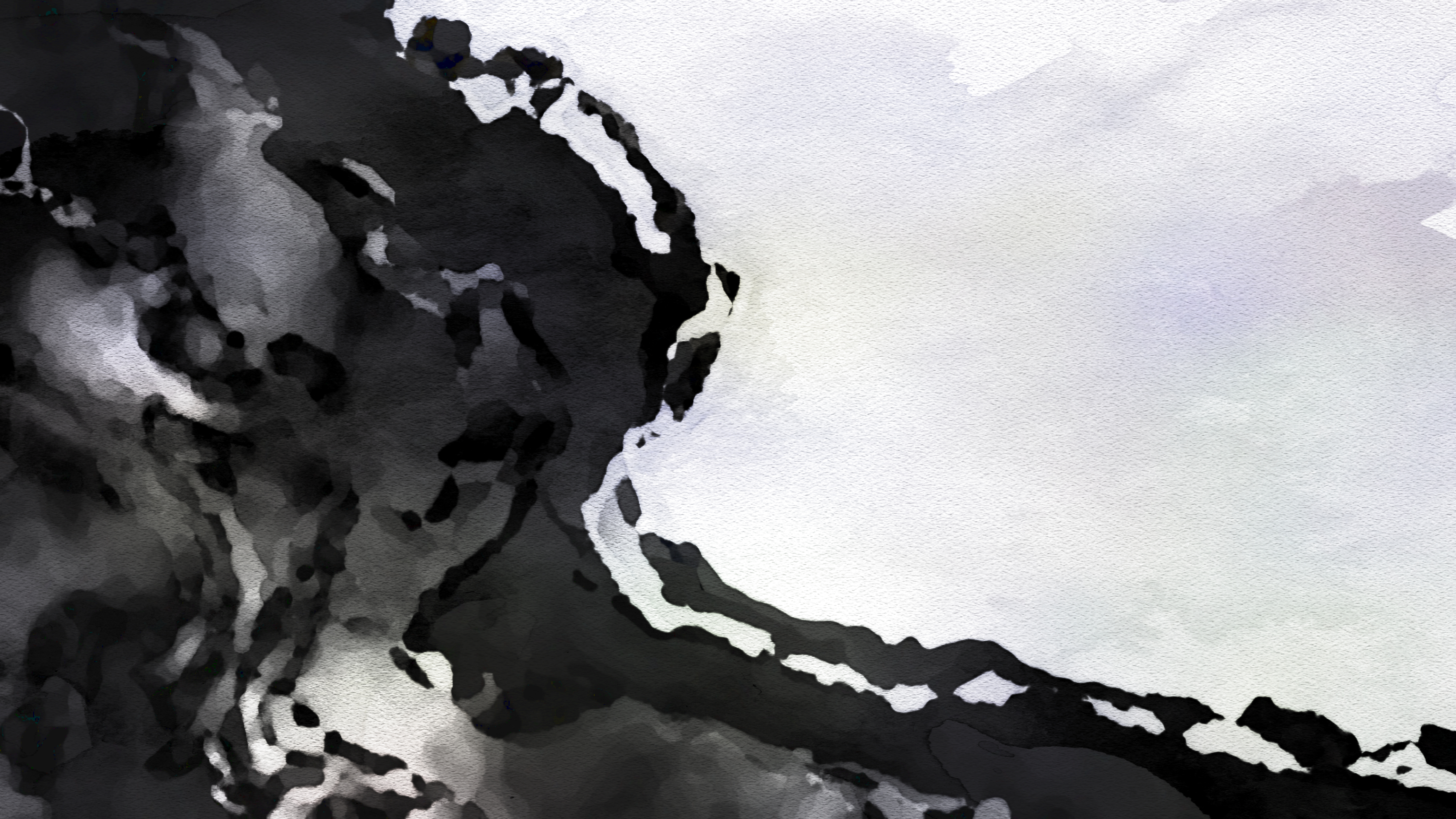 Free Black and White Grunge Watercolour Texture Background Image
