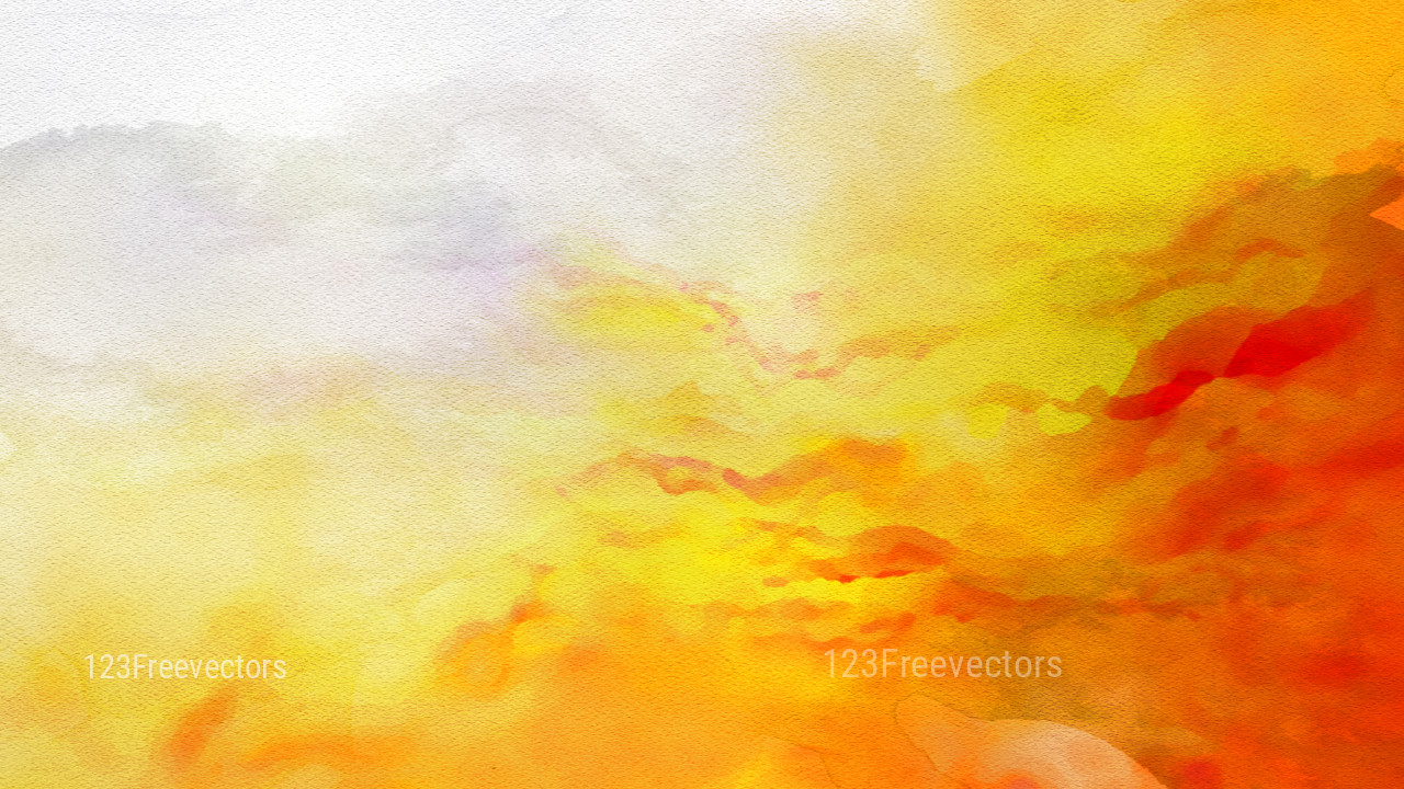Orange and White Water Color Background