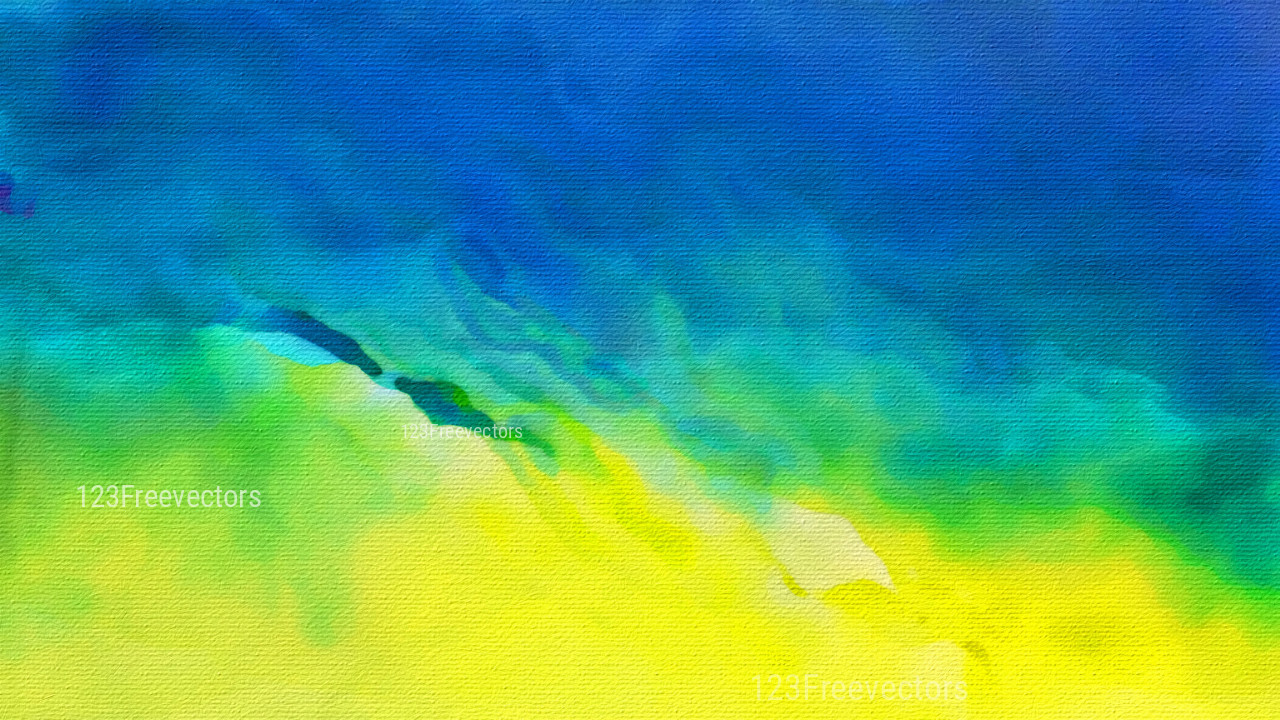 Blue and Yellow Watercolour Background Image