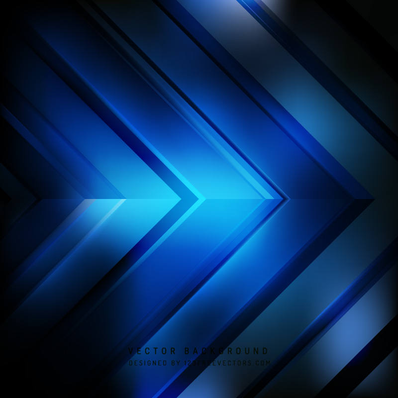 Abstract Blue Black Arrow Background Template