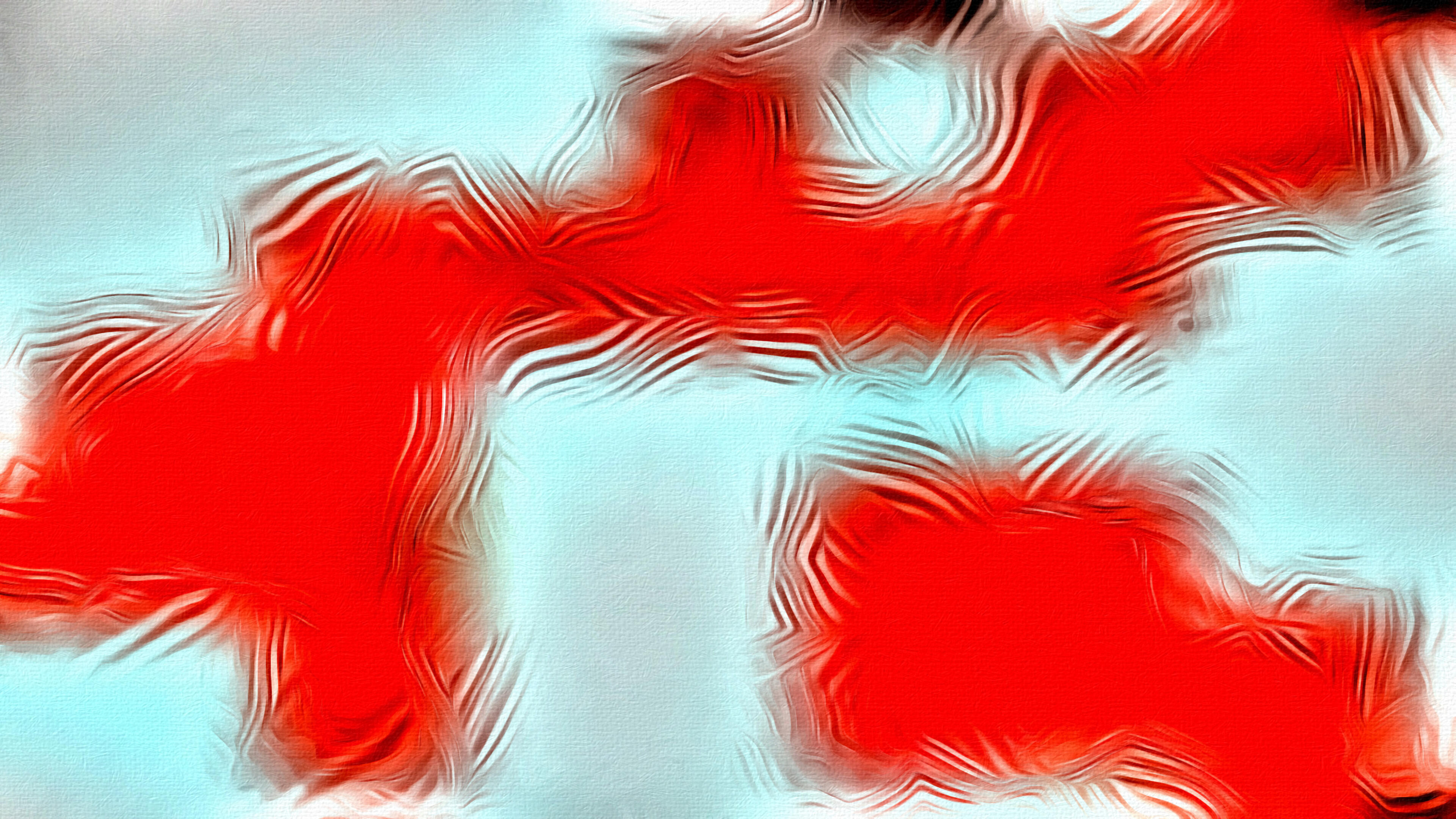 Abstract Red and Teal