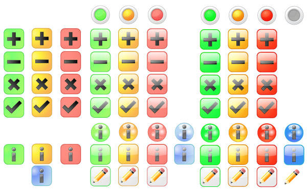 Basic Icons Free Vector Set