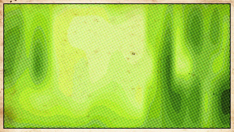 Green and Beige Grunge Halftone Pattern Texture Design