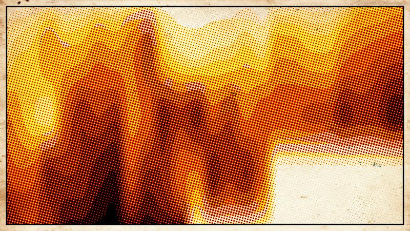 Orange and Beige Grunge Halftone Dots Background