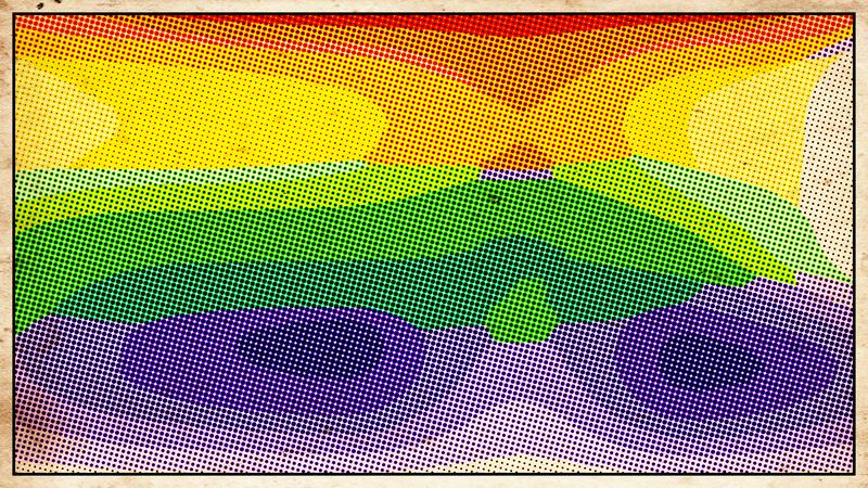 Blue Green and Orange Halftone Dots Texture Background