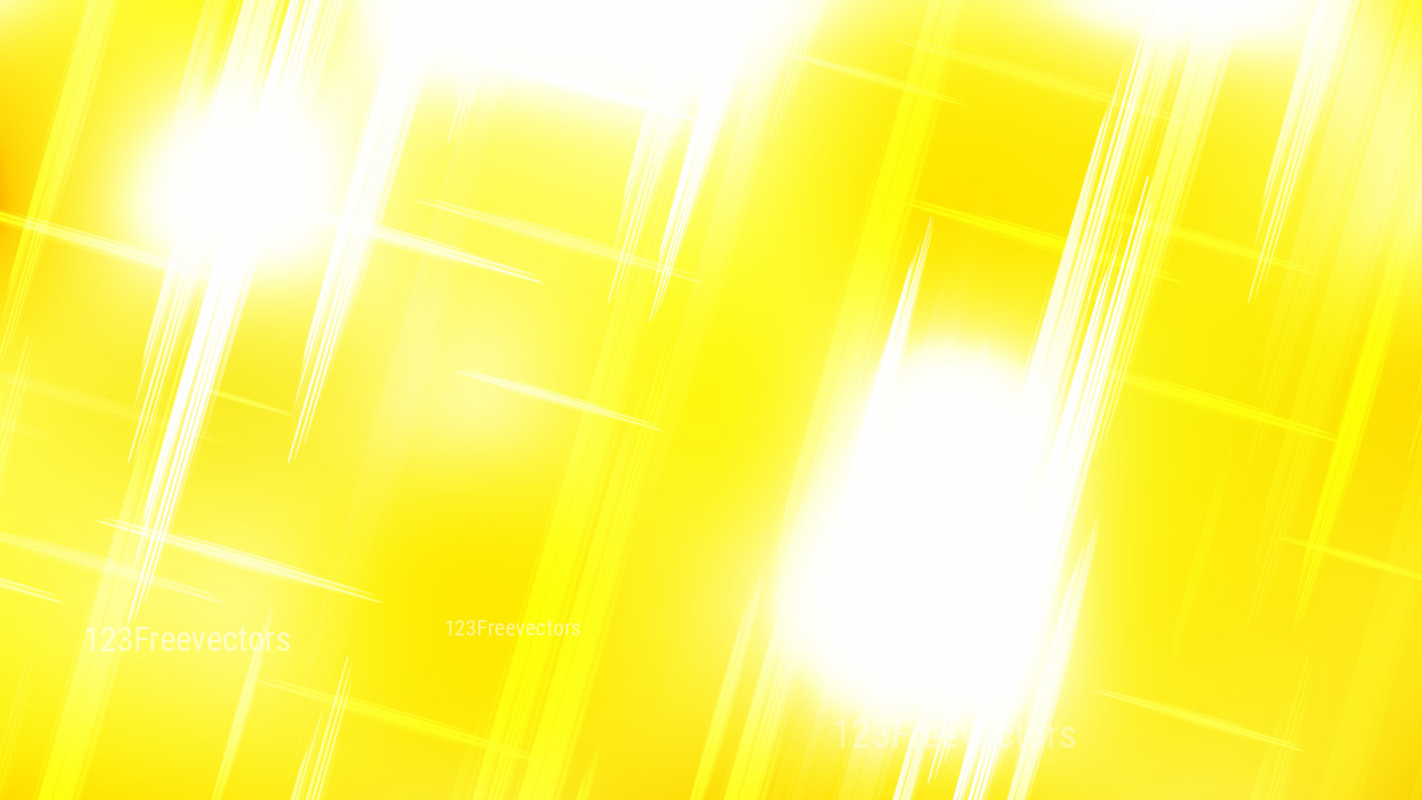Abstract Yellow and White Futuristic Glowing Stripes Background Design