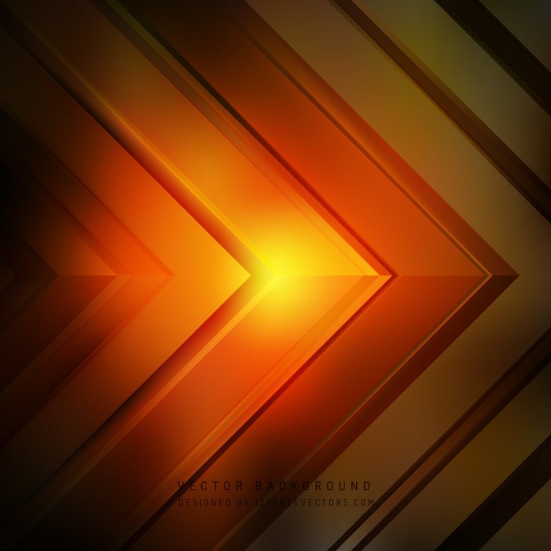 Abstract Dark Orange Arrow Background Template