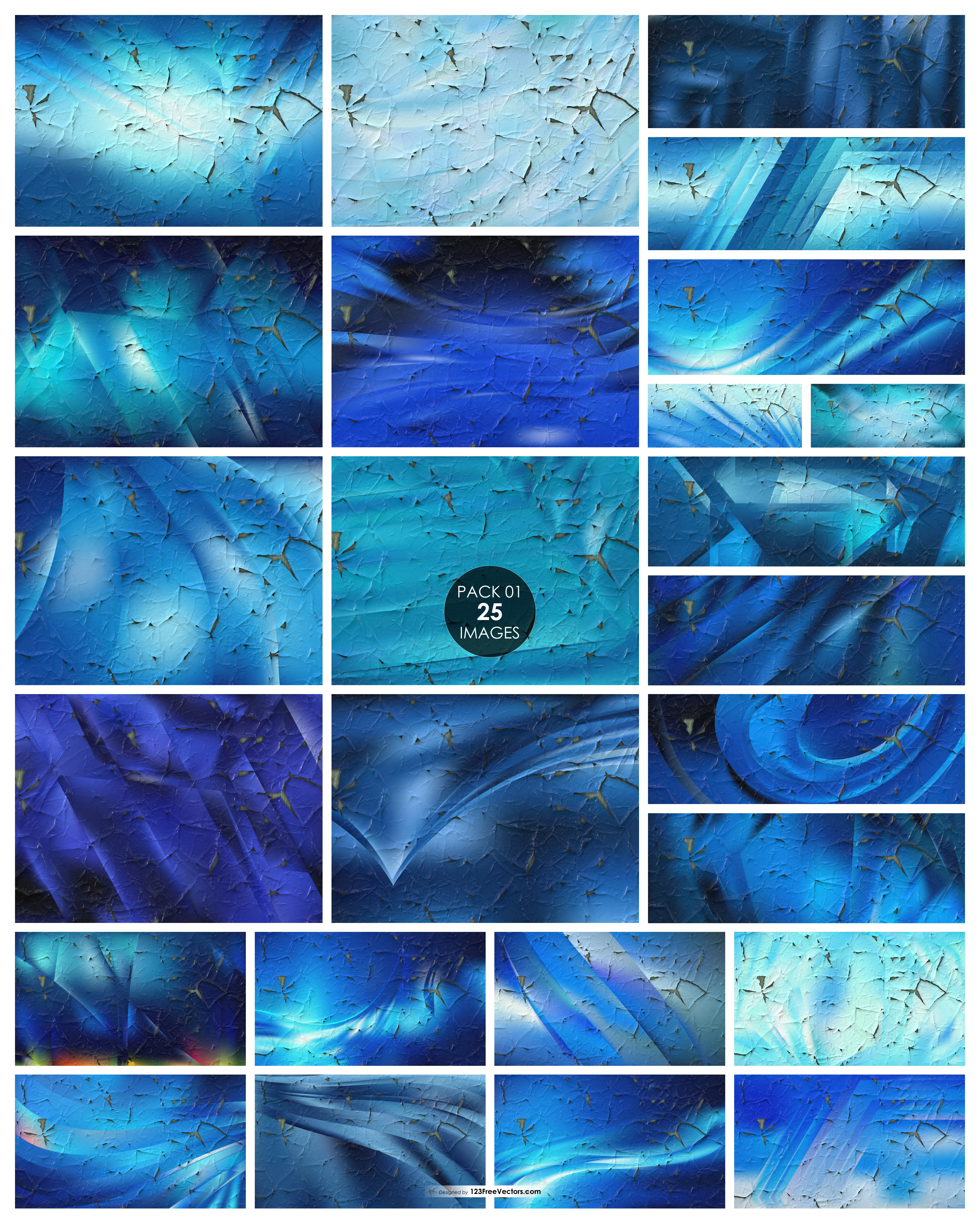 25 Blue Crack Background Pack 01