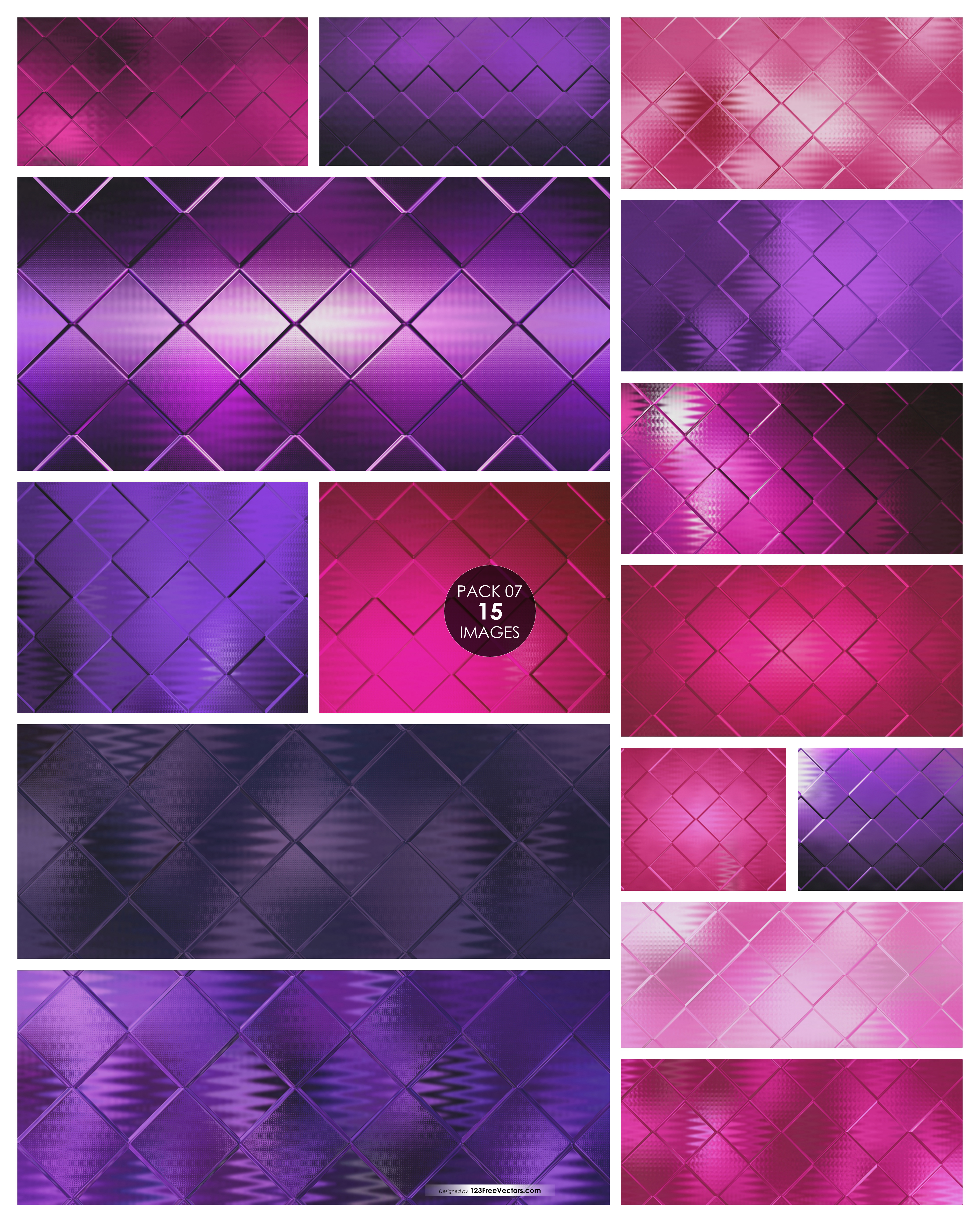 15 Pink and Purple Square Background Pack 07