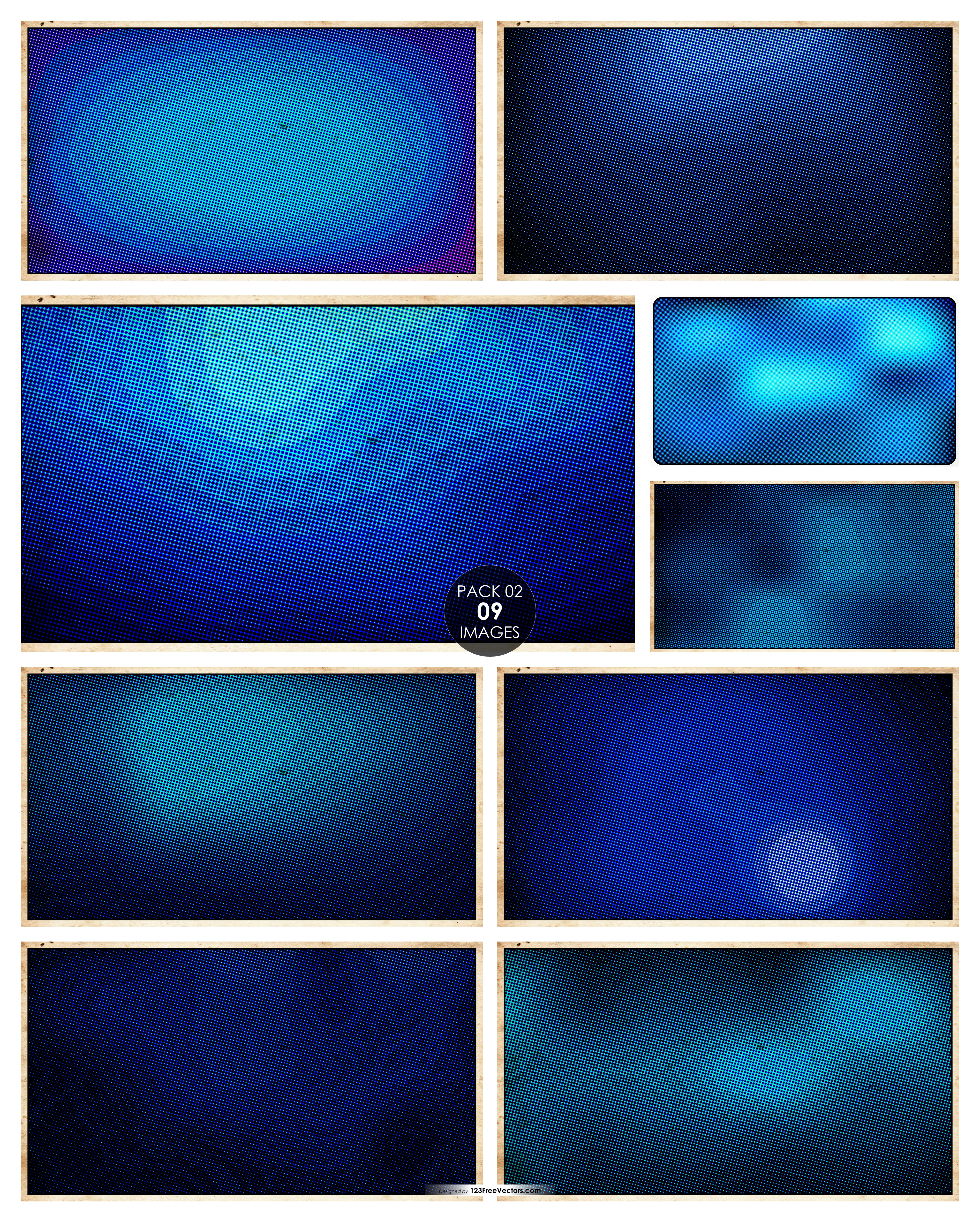 Halftone Blue Background Pack