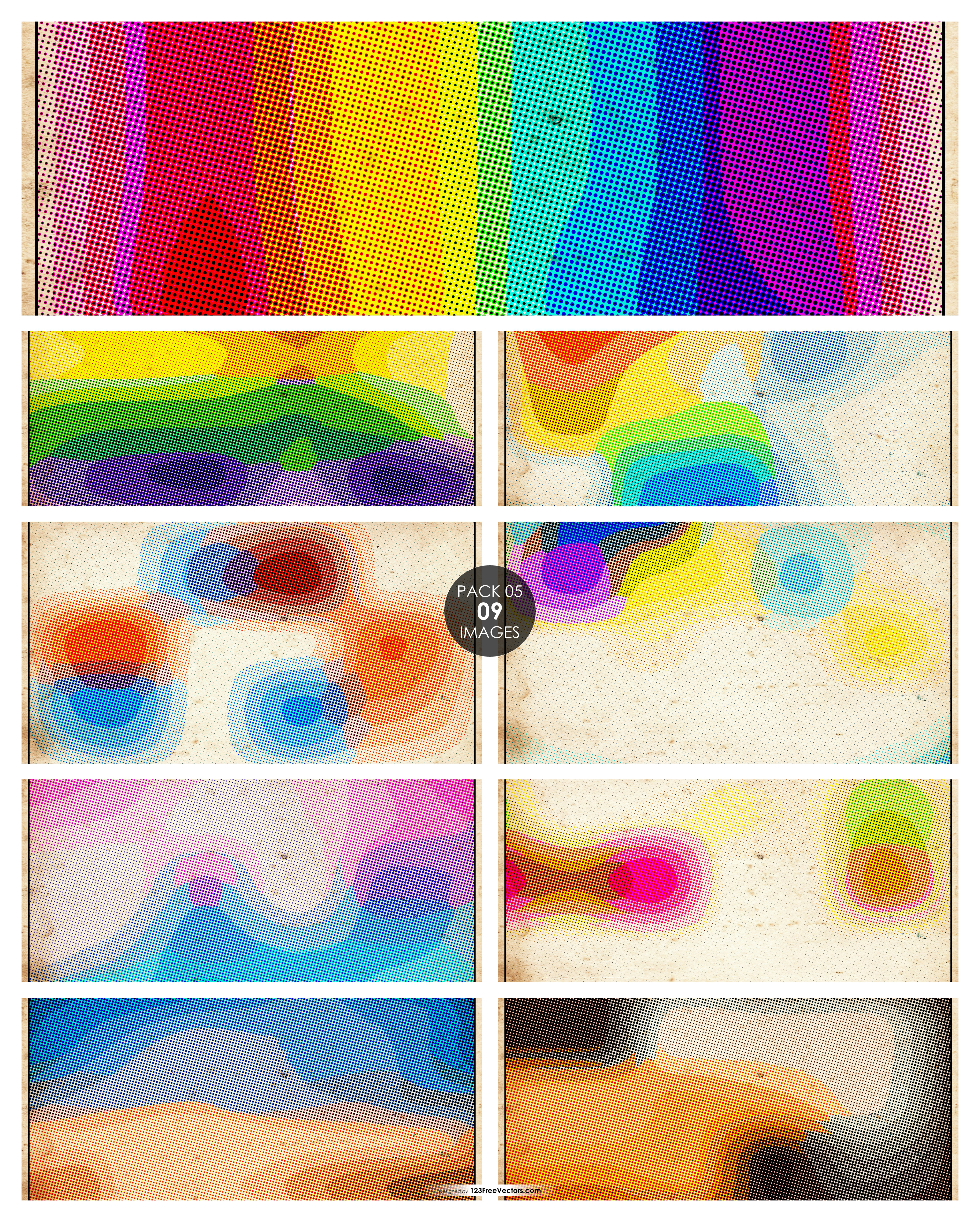 Colorful Halftone Gradient Pack