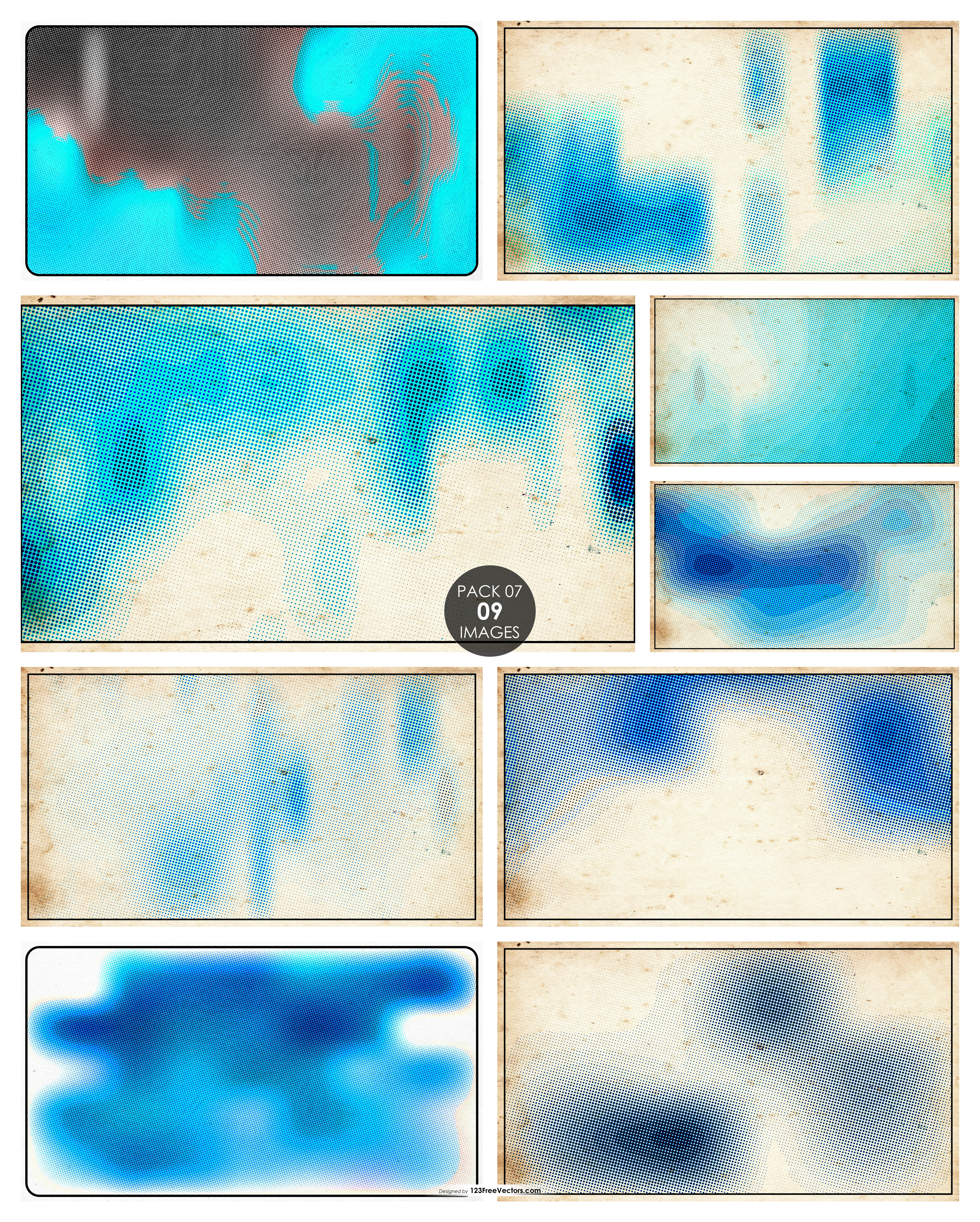 Halftone Blue Pack