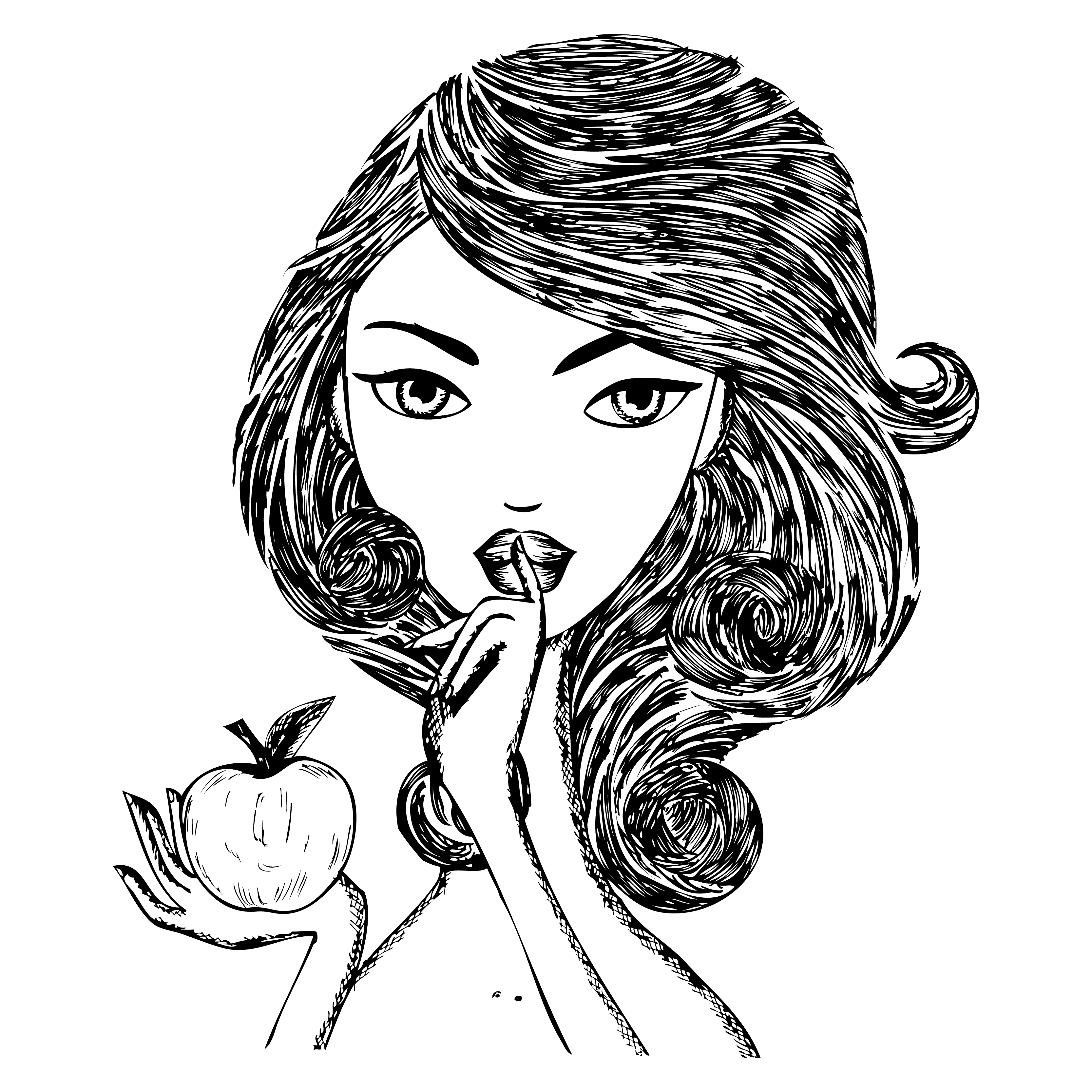 Woman with Apple
