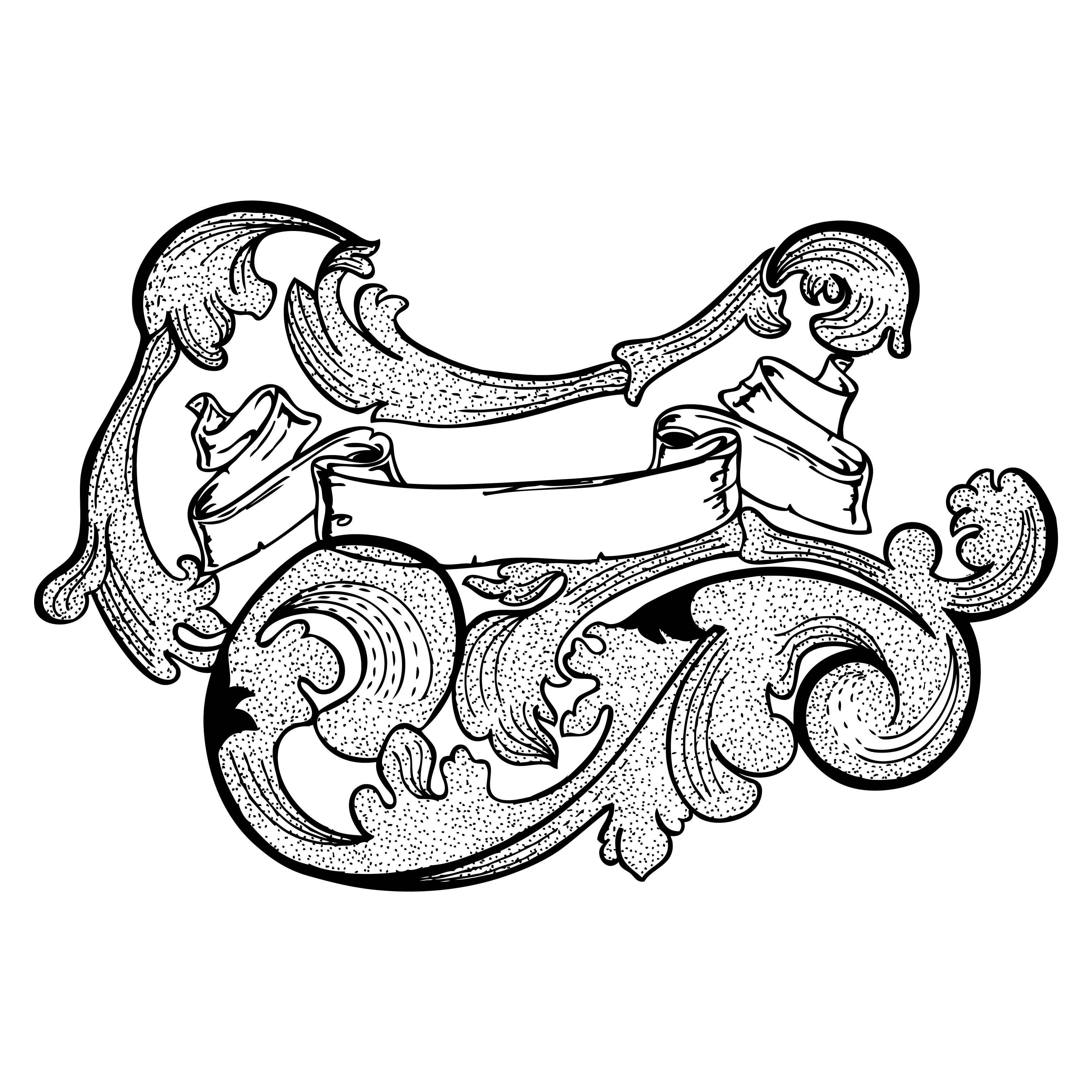 Ornament Scroll with Banner