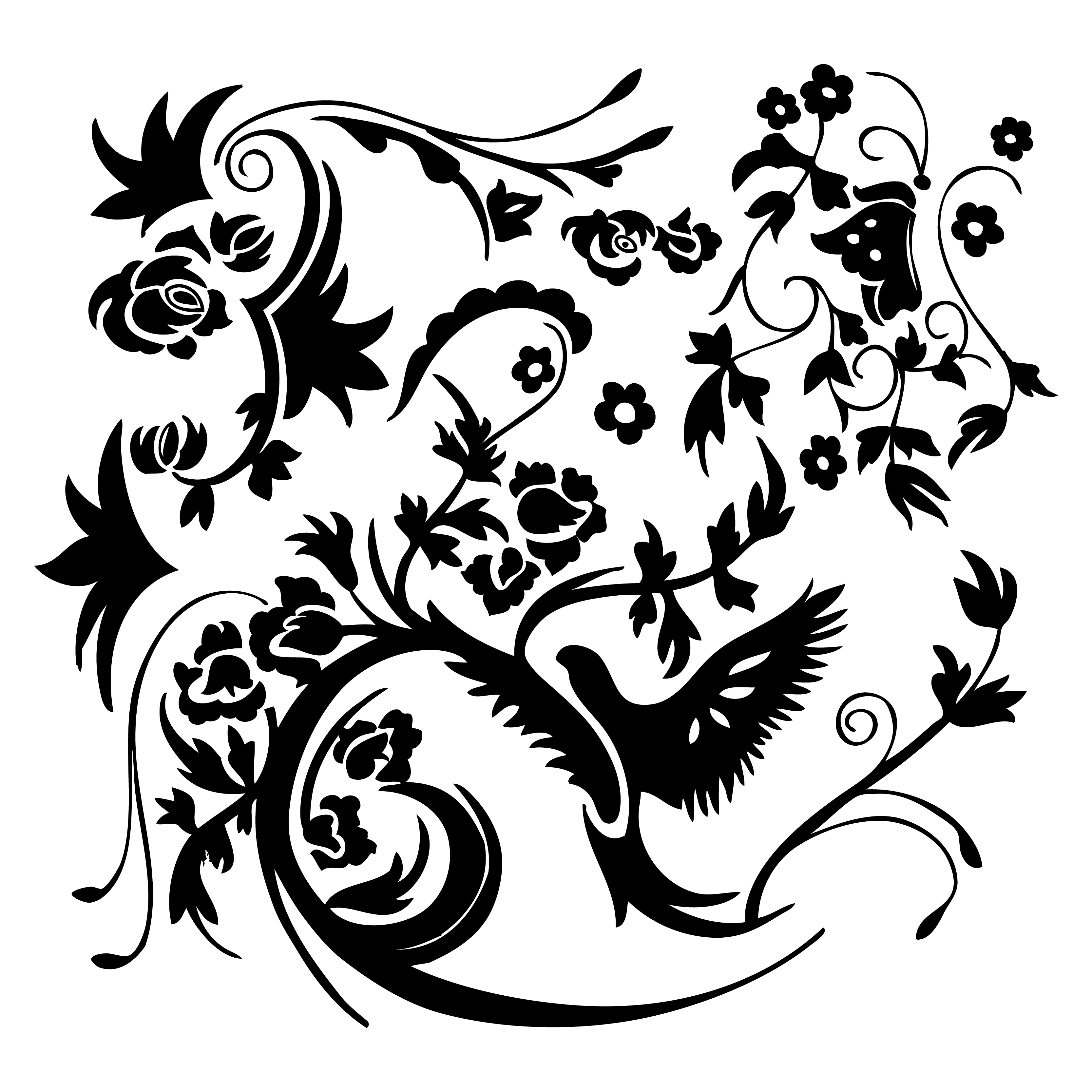 Free Hand Drawn Floral Vector Image