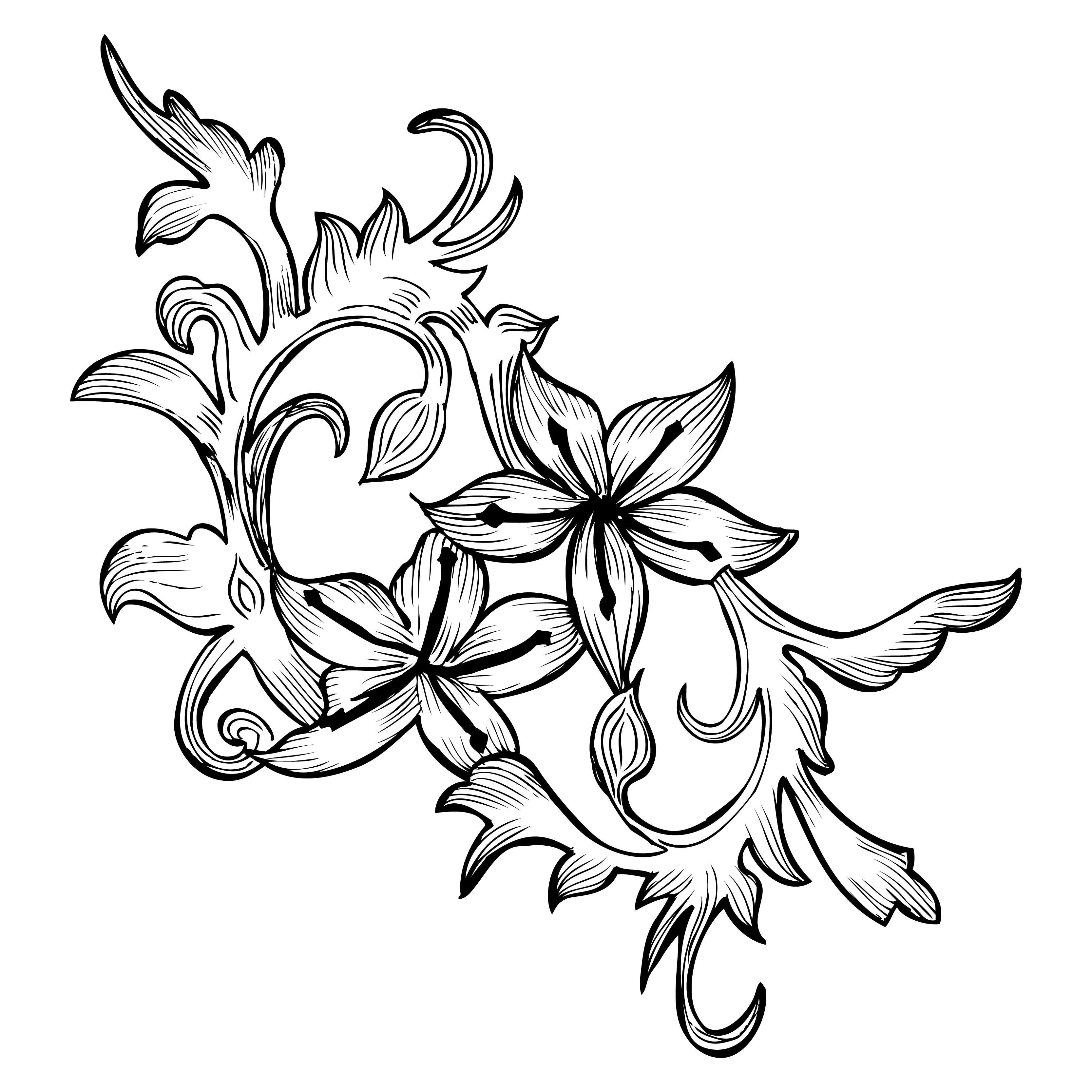 Free Hand Drawn Floral Vector