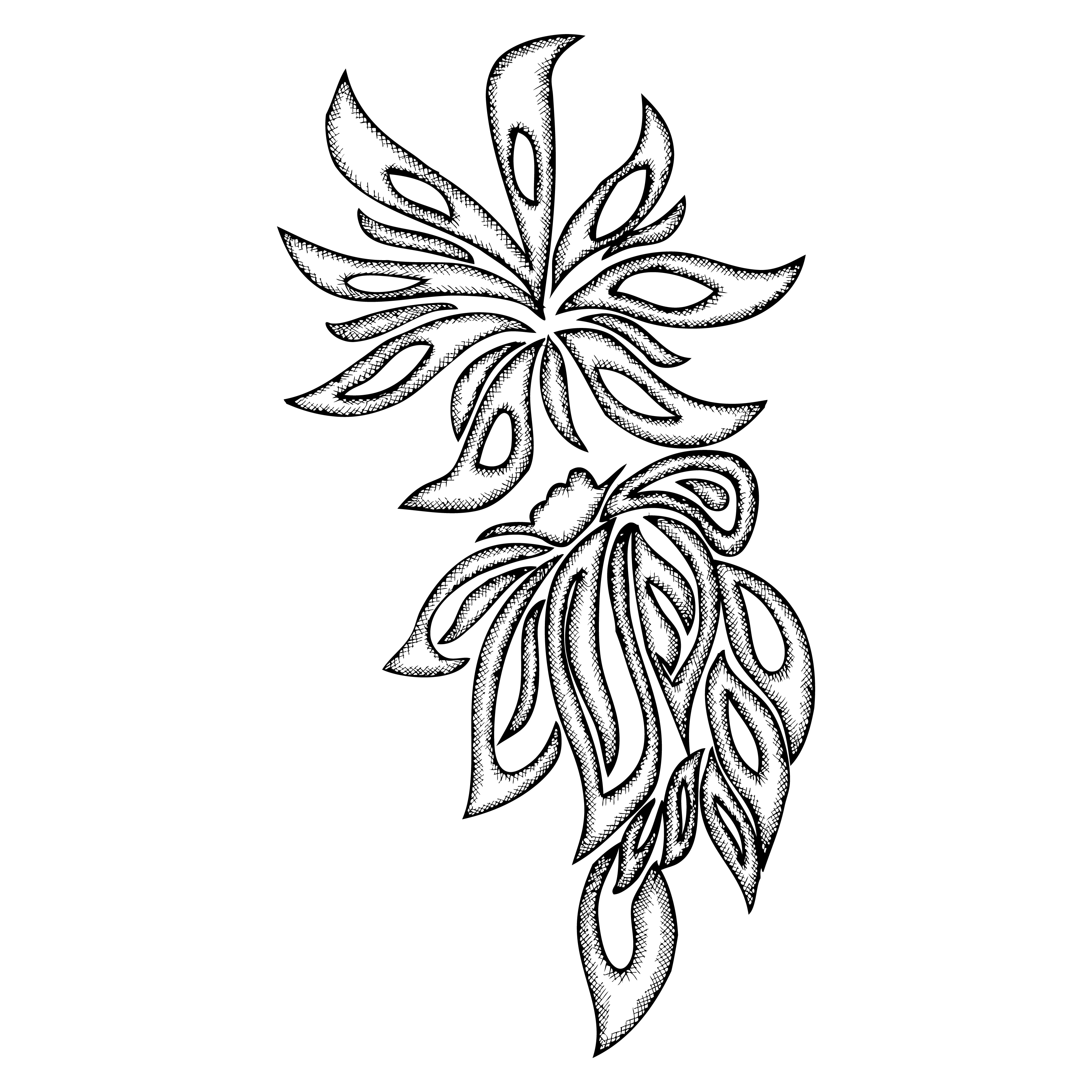 Floral Stipple Illustration