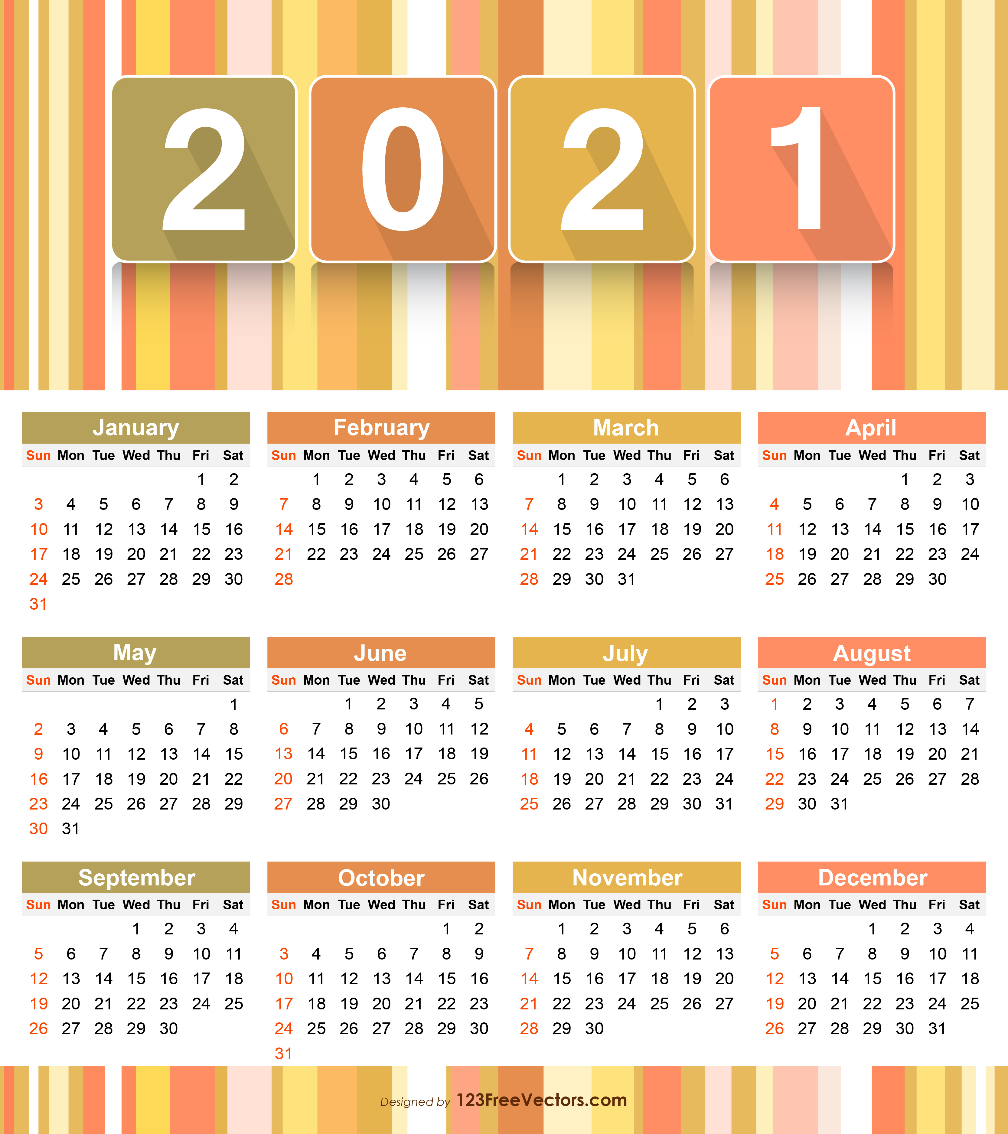 Featured image of post 123Freevectors 2021 Calendar Design by 123 free vectors