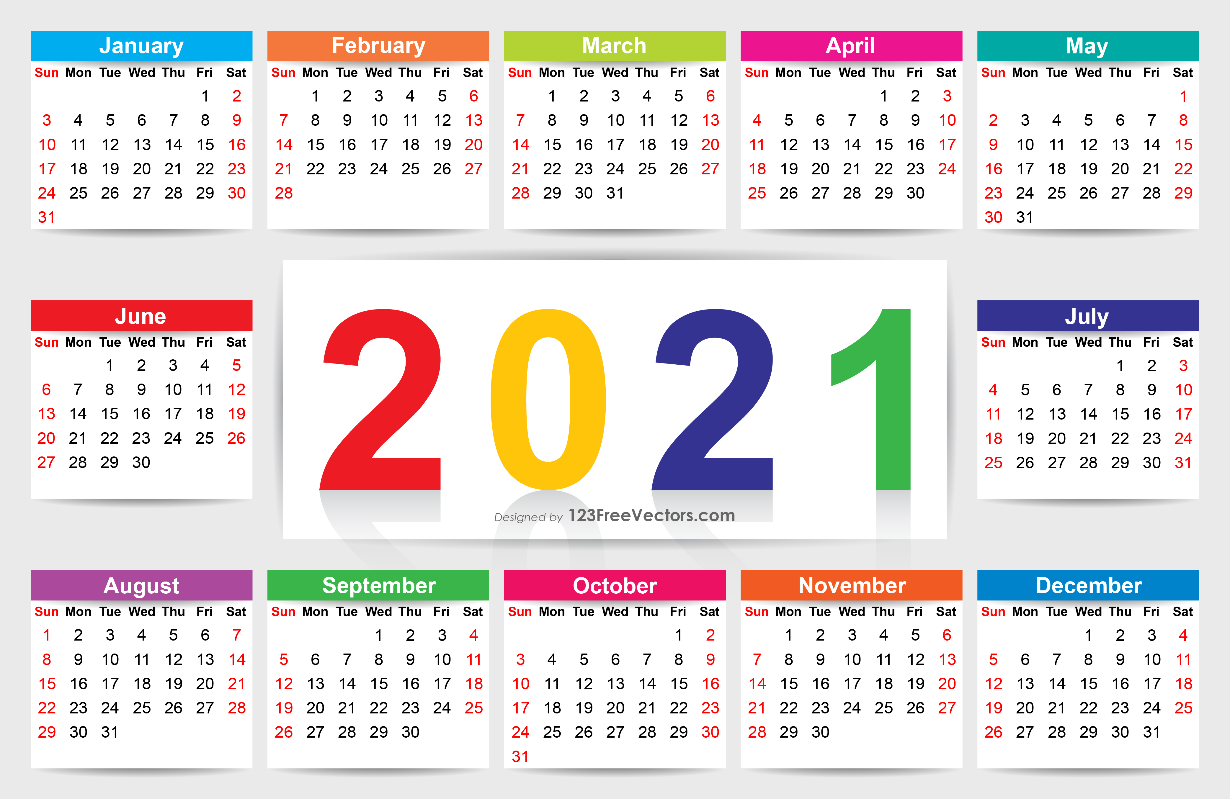 Free Download Calendar 2021