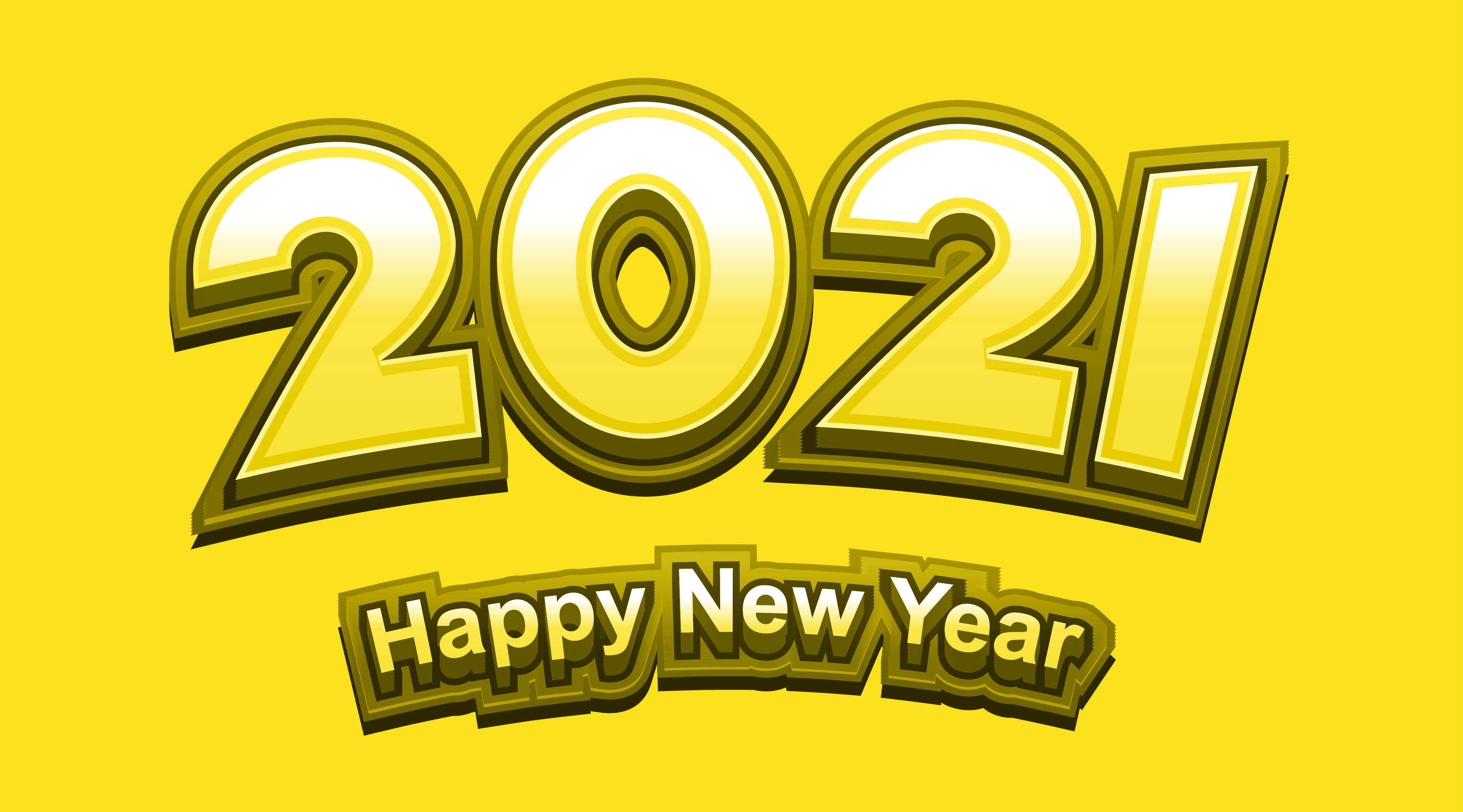 Free New Year Yellow Background 2021
