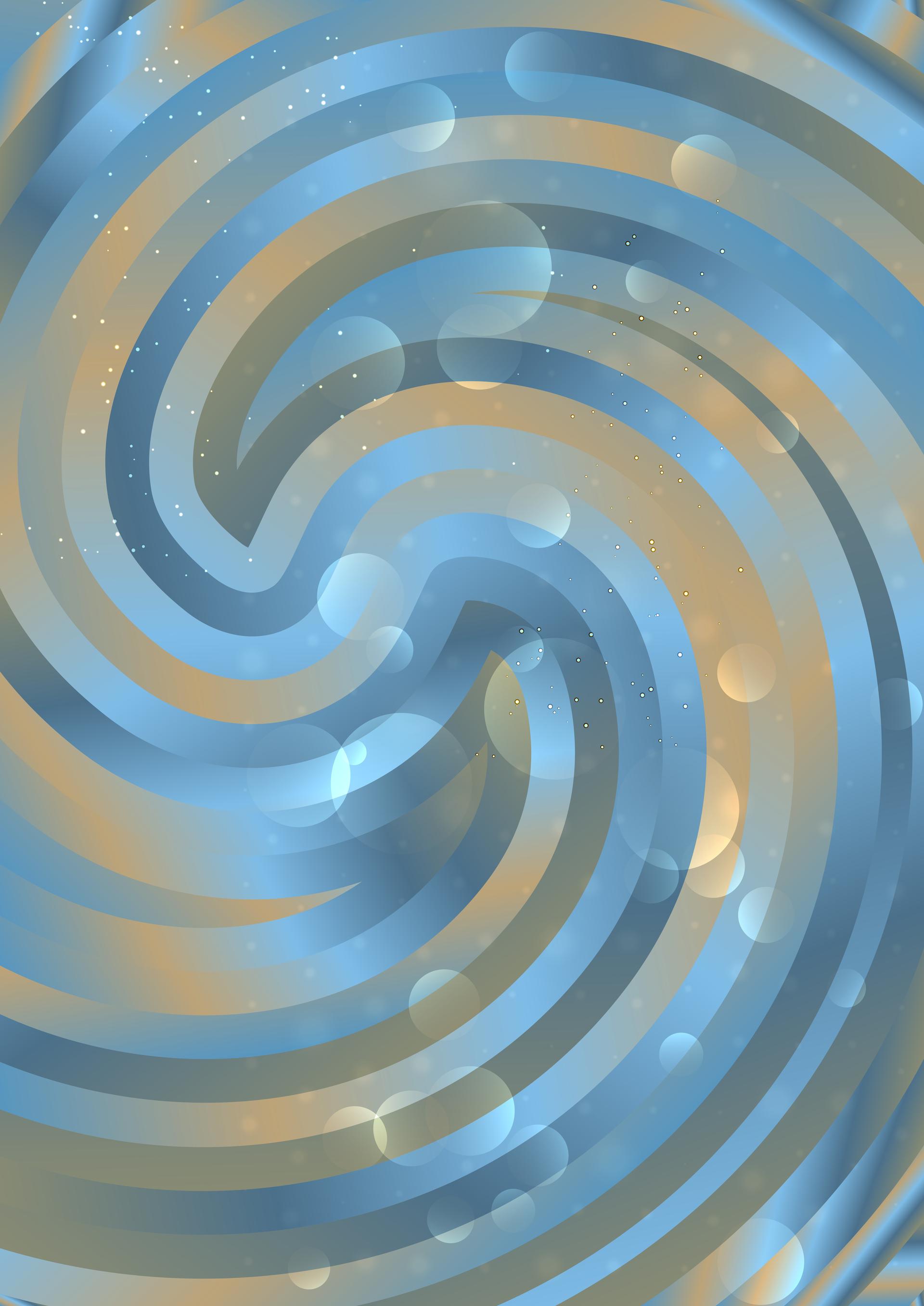 Blue and Brown Abstract Twirl Background Illustration