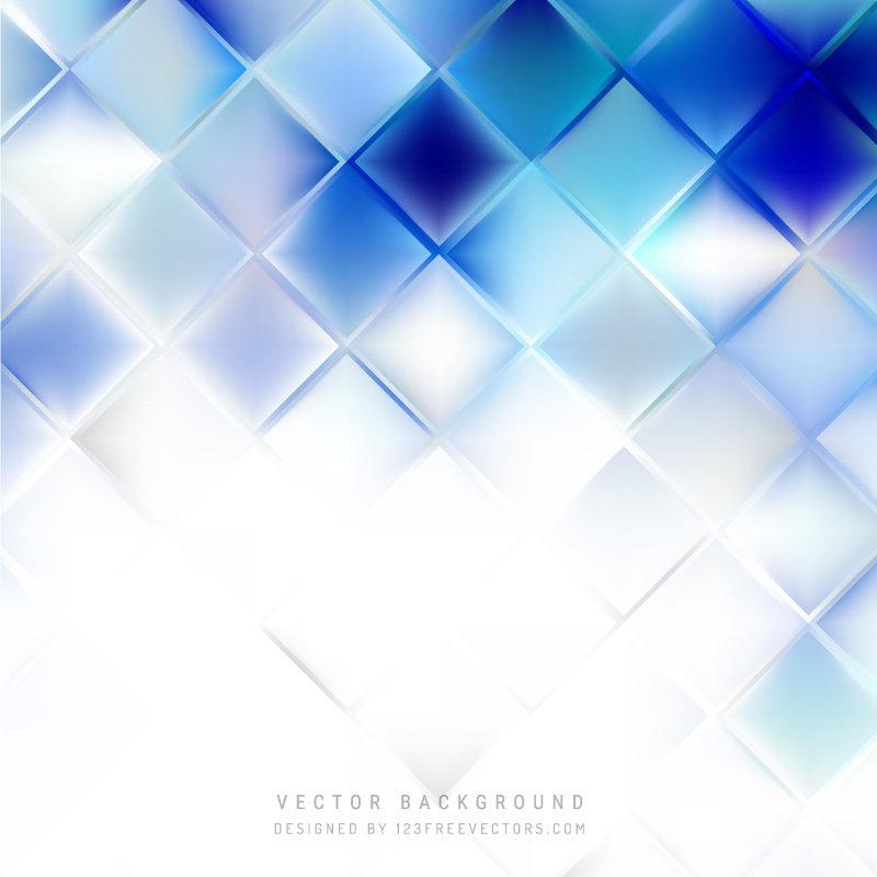 Abstract Blue White Square Background Design