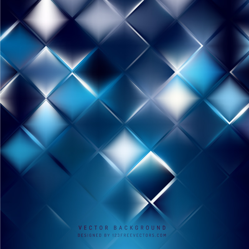 Dark Blue Geometric Square Background