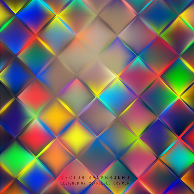 Colorful Geometric Square Background